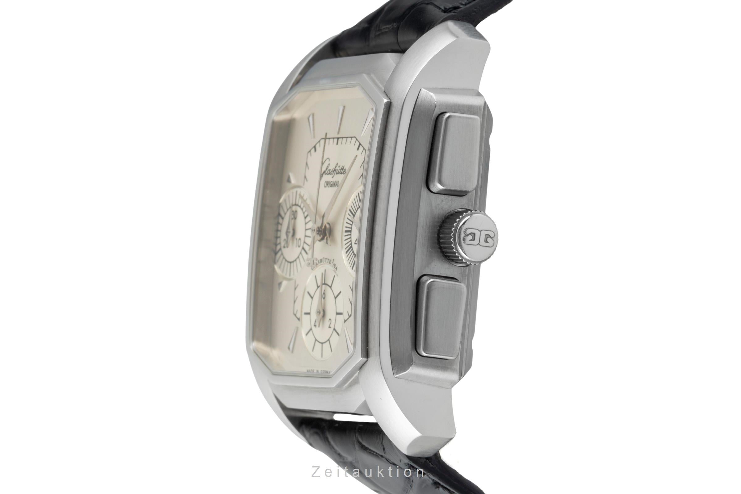 Glashütte Senator chronograph steel automatic men's watch 39-31-06-04-04  [2601416]