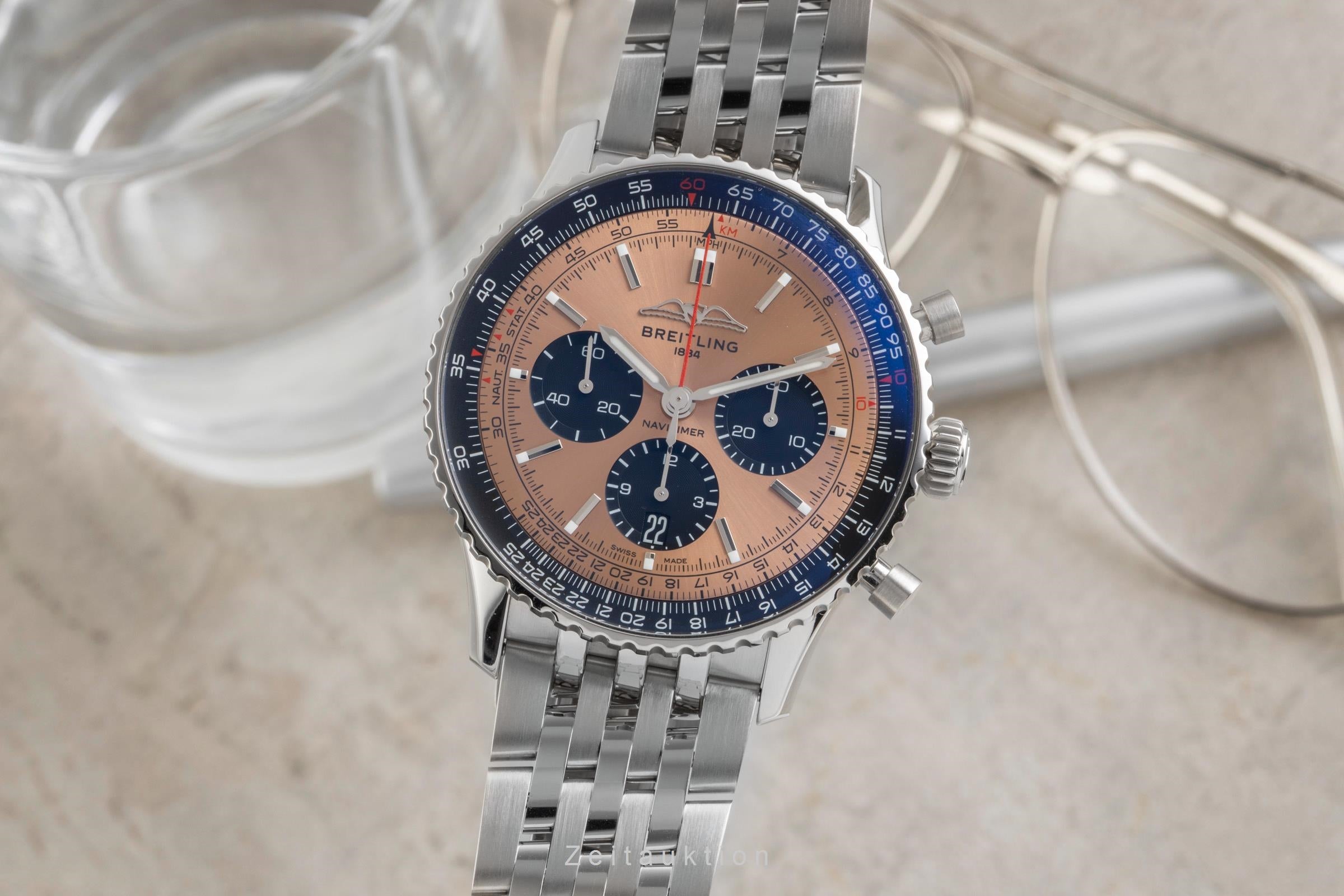 Breitling Navitimer 01 chronograph steel automatic men's watch AB0138241K1A1 LP: 9850EUR  [2601434]