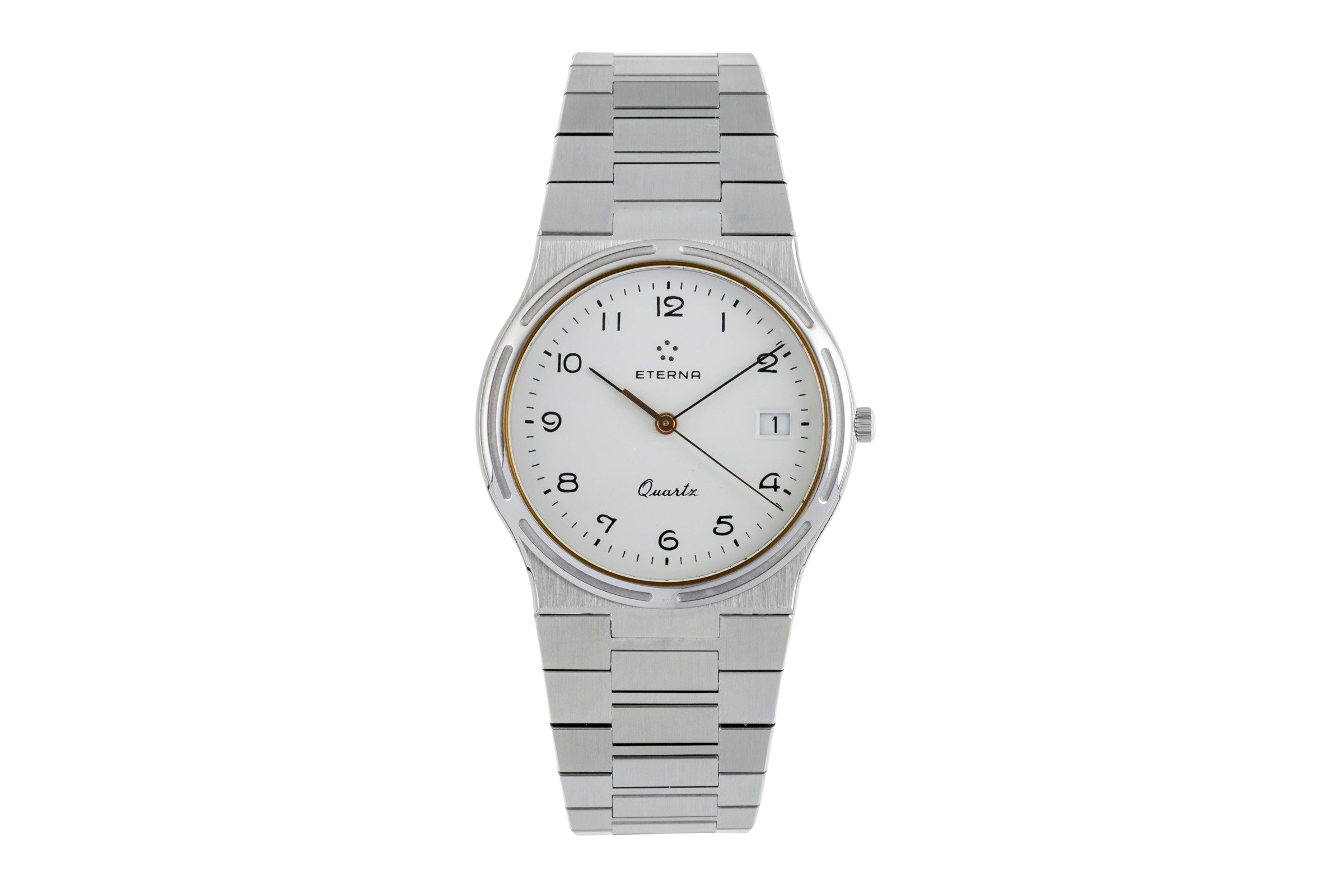 Eterna steel quartz men's watch 156.4244.41 Vintage  [2601442]