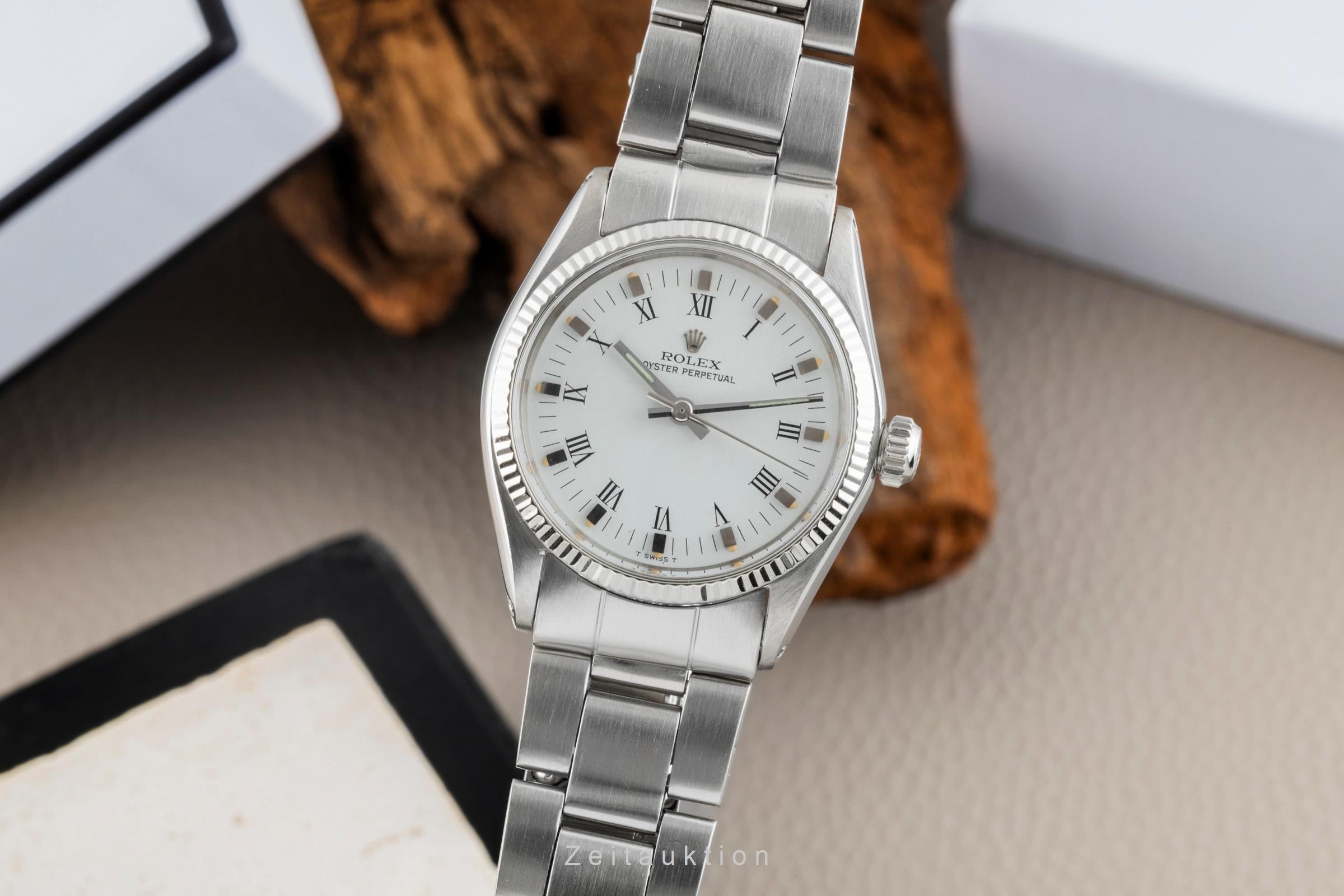 Rolex Oyster Perpetual acciaio / oro bianco automatismo unisex 6751 Vintage  [2601448]
