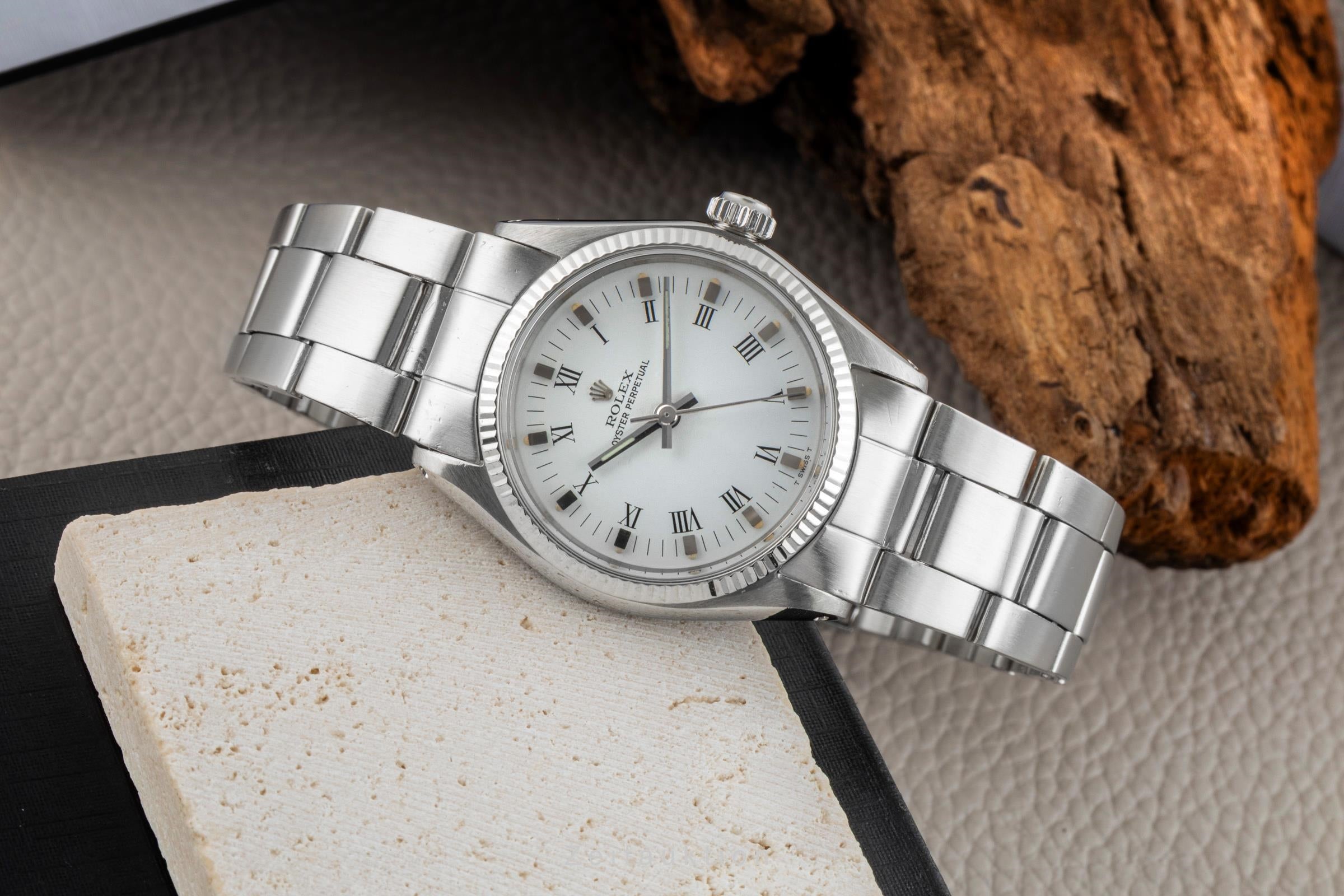 Rolex Oyster Perpetual acciaio / oro bianco automatismo unisex 6751 Vintage  [2601448]
