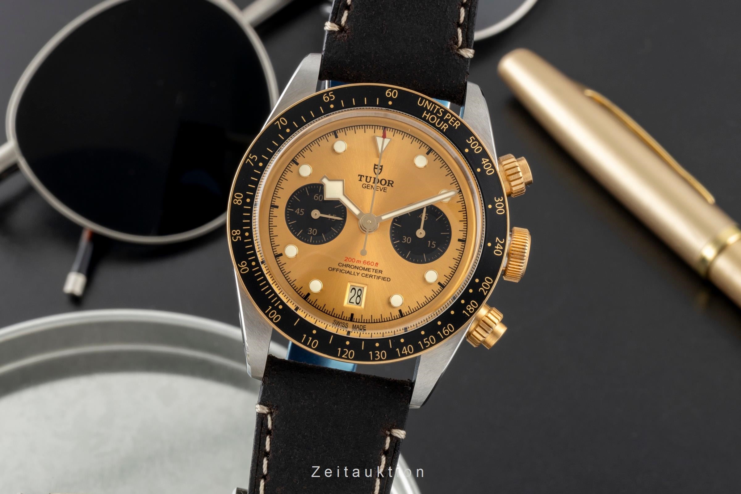 Tudor Heritage Black Bay chronograph steel / gold automatic men's watch 79363N LP: 6790EUR  [2601468]