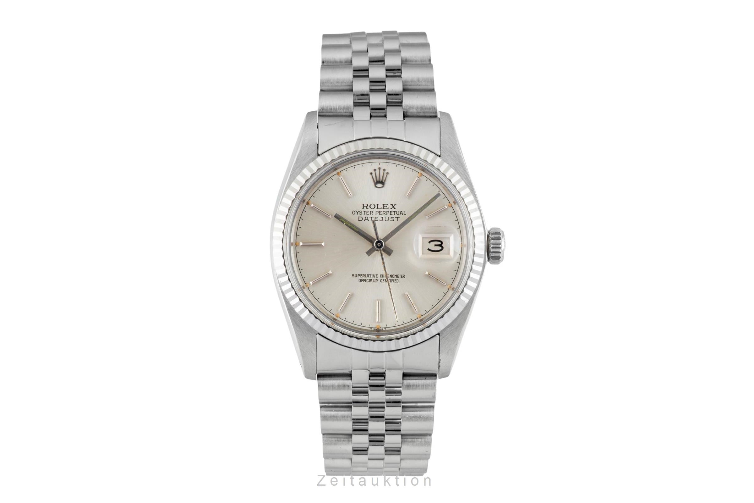 Rolex Datejust steel / white gold automatic men's watch 16014 Vintage  [2601476]