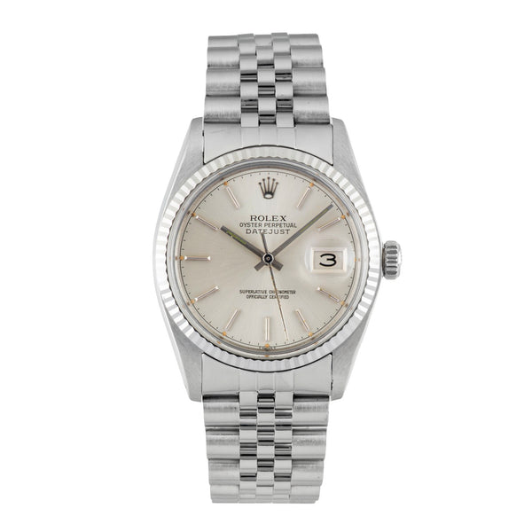 Rolex Datejust steel / white gold automatic men's watch 16014 Vintage  [2601476]