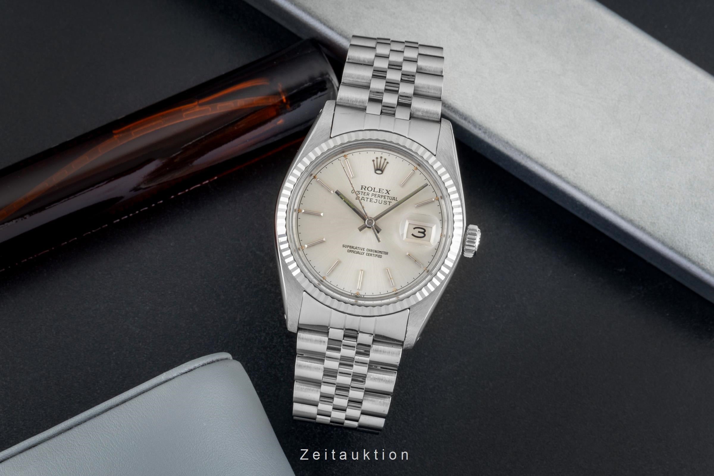 Rolex Datejust steel / white gold automatic men's watch 16014 Vintage  [2601476]