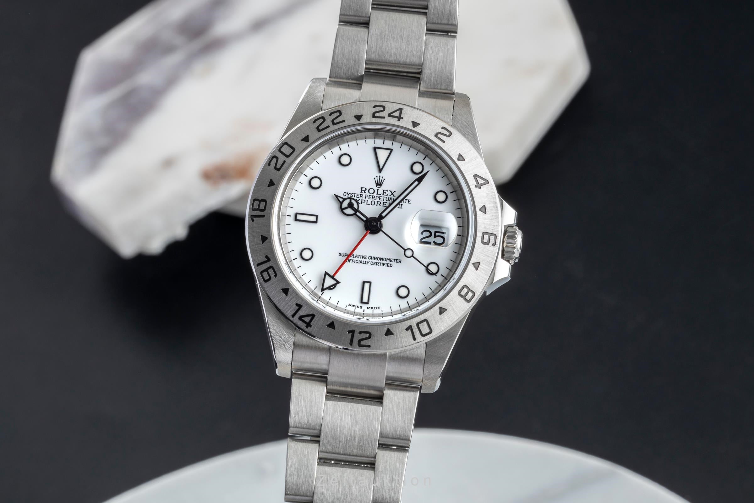 Rolex Explorer II steel automatic men's watch 16570  [2601478]
