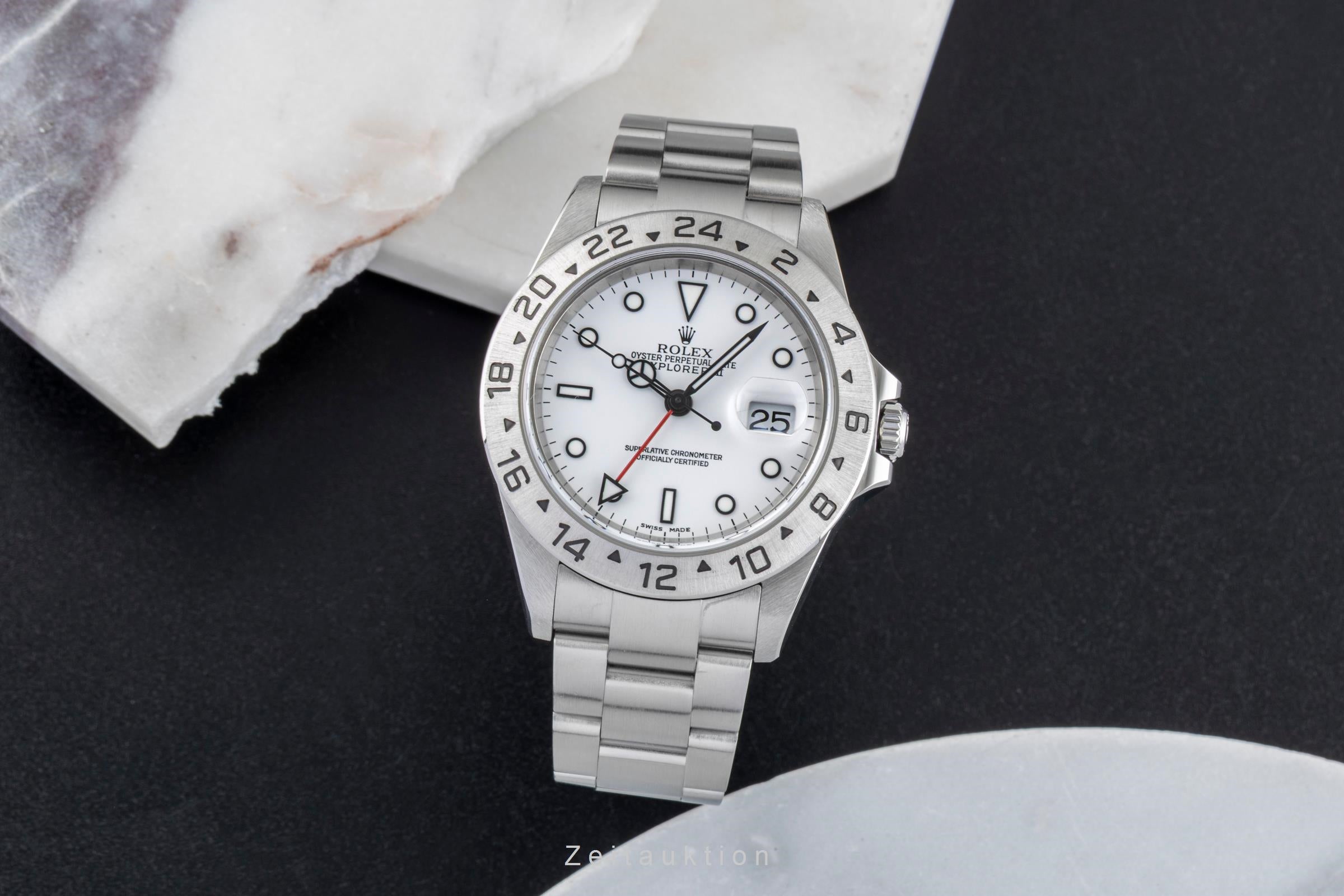 Rolex Explorer II steel automatic men's watch 16570  [2601478]