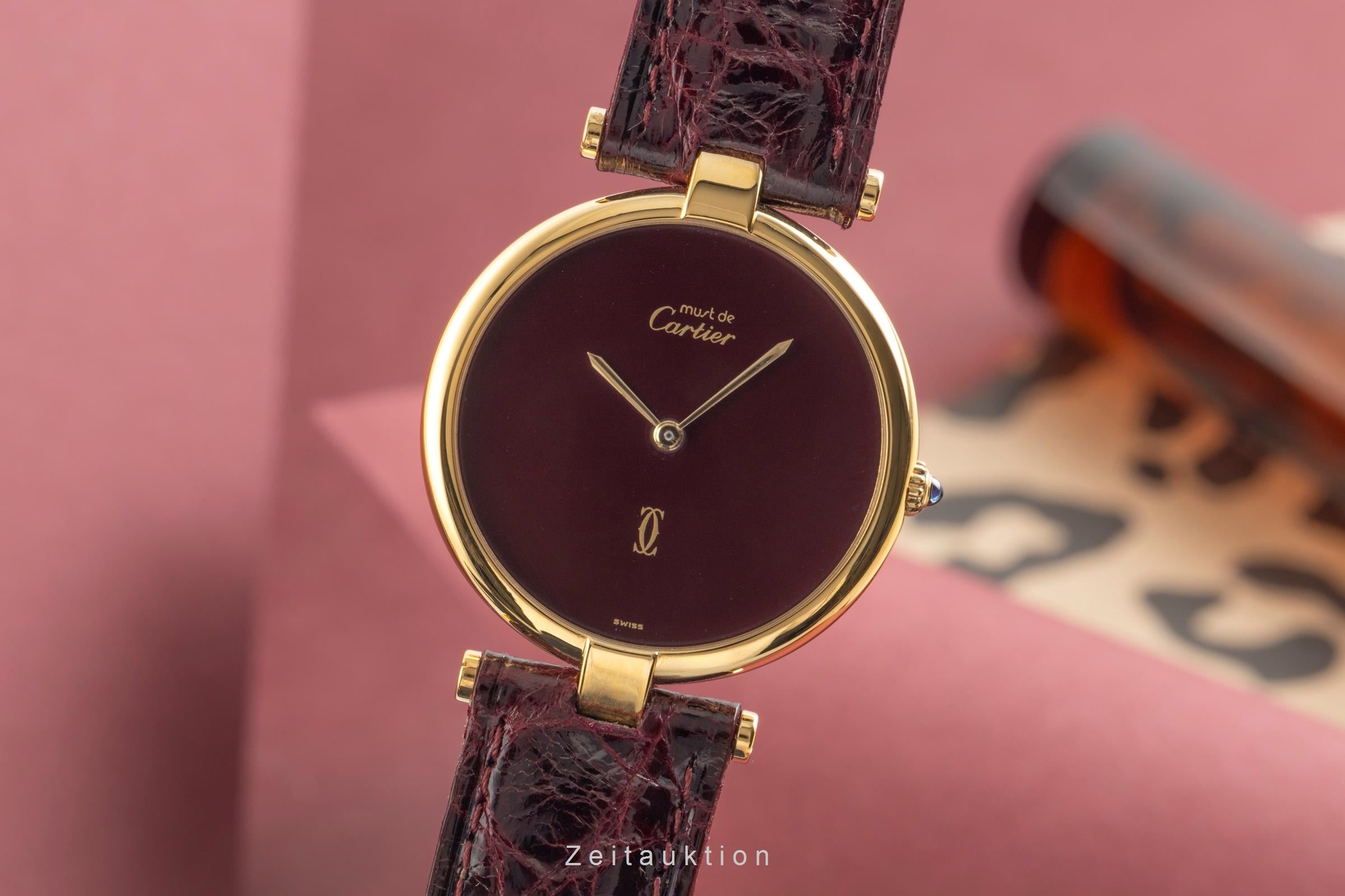 Cartier Vendome argento dorato quarzo unisex  [2601483]