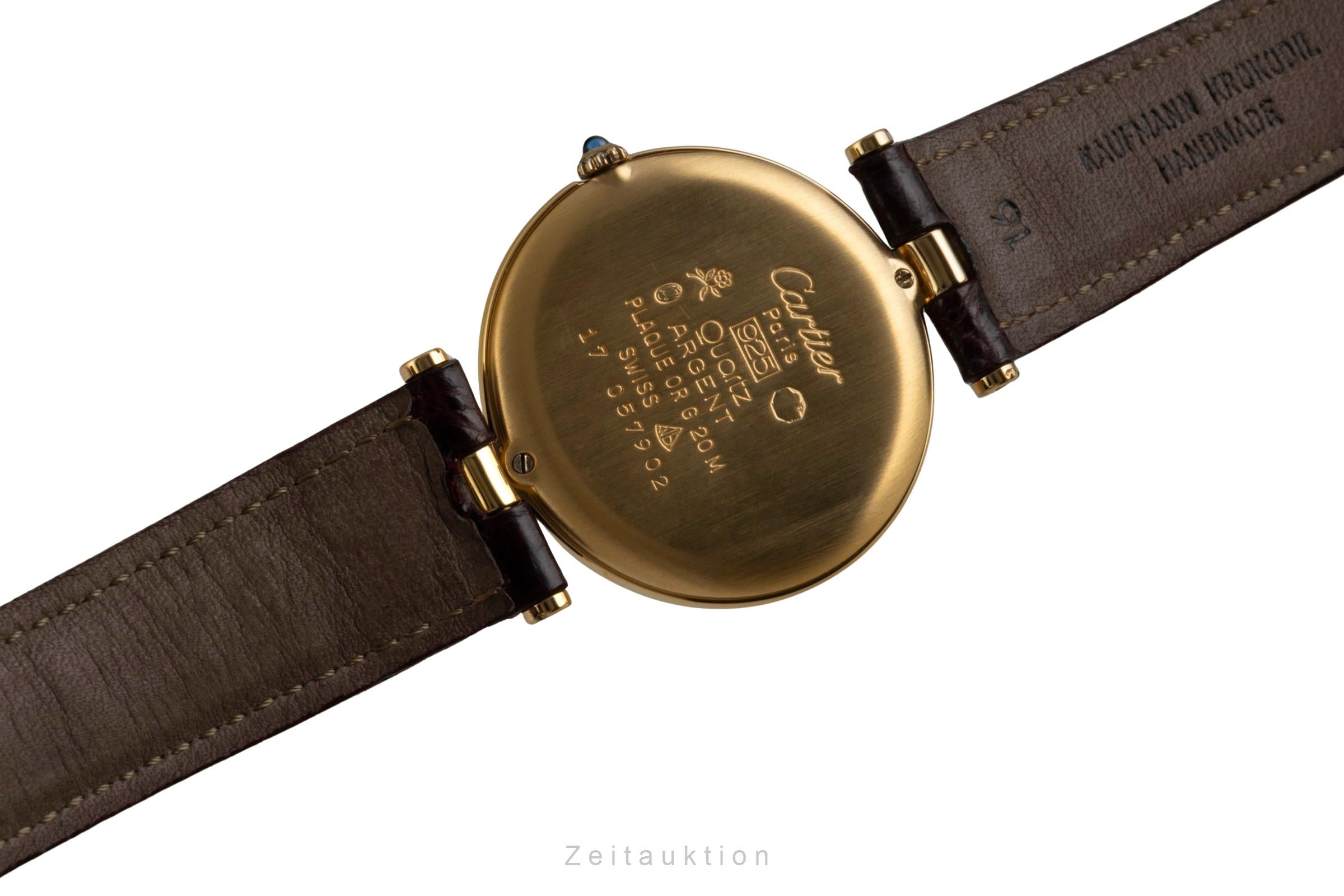 Cartier Vendome plata banada en oro cuarzo unisex  [2601483]
