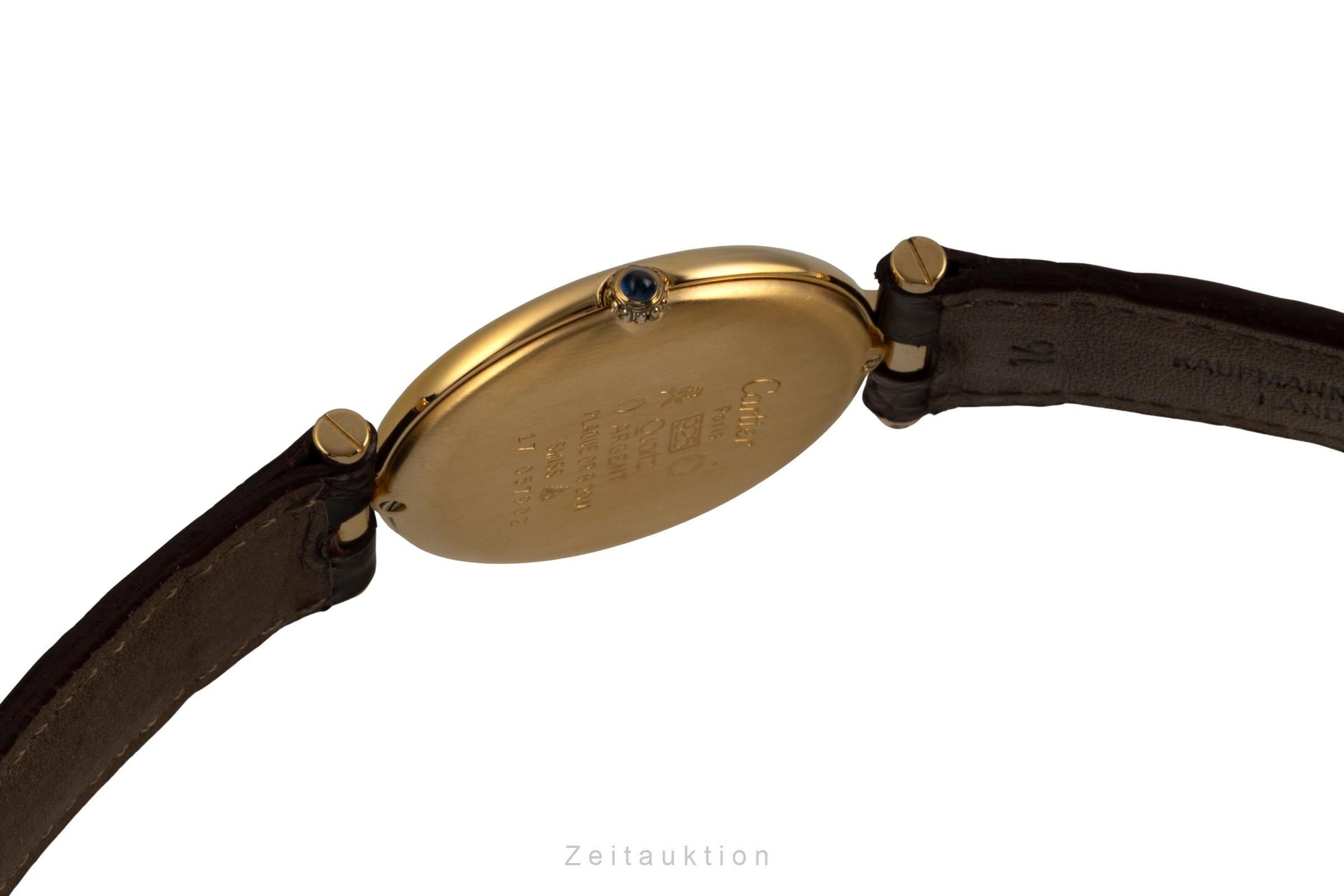 Cartier Vendome plata banada en oro cuarzo unisex  [2601483]