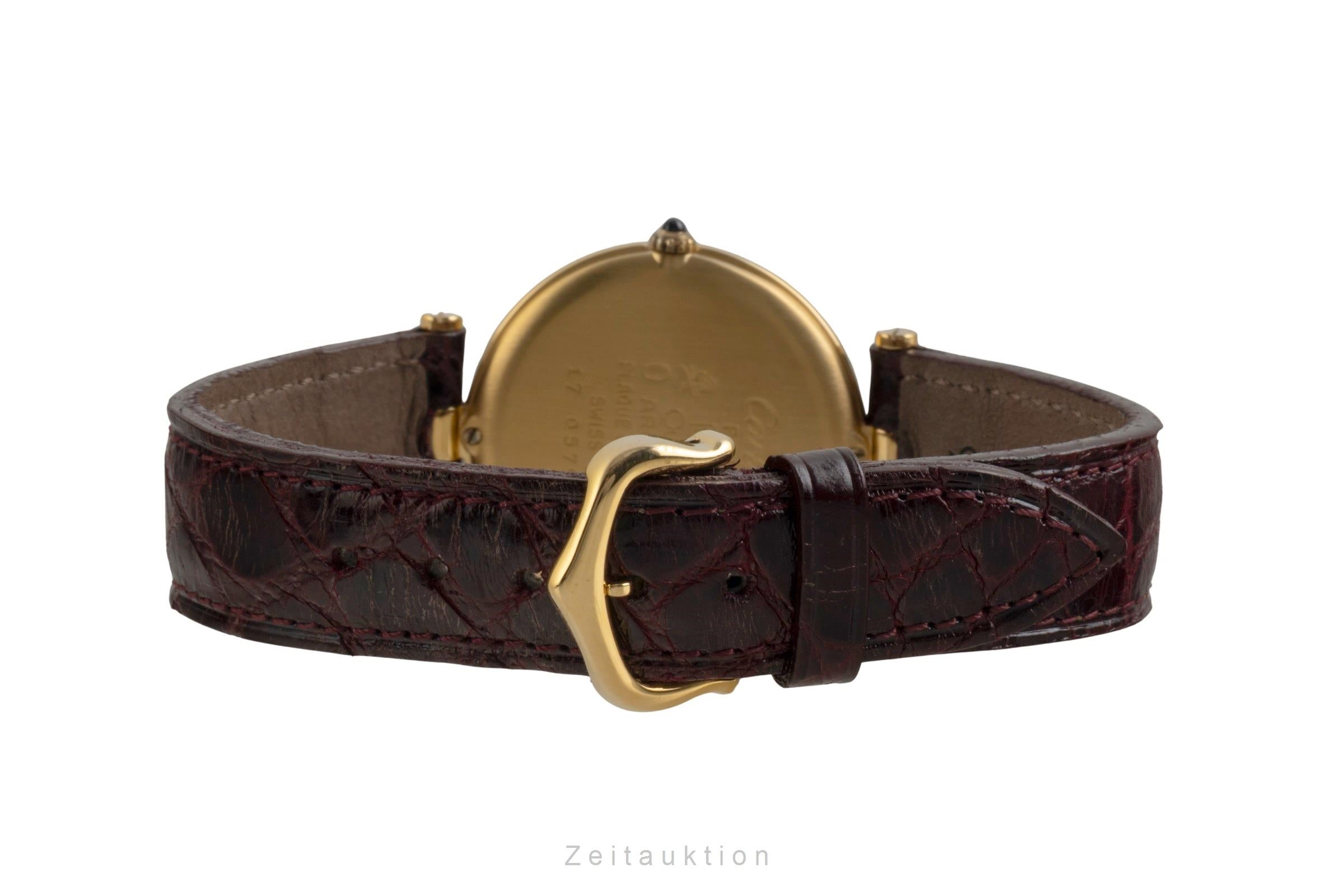Cartier Vendome plata banada en oro cuarzo unisex  [2601483]