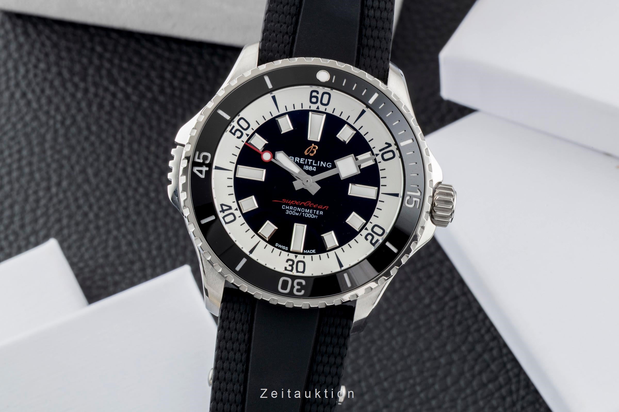 Breitling Superocean Stahl Automatik Herrenuhr Ref. A17378211B1S1 B&P 2023 [2601488]