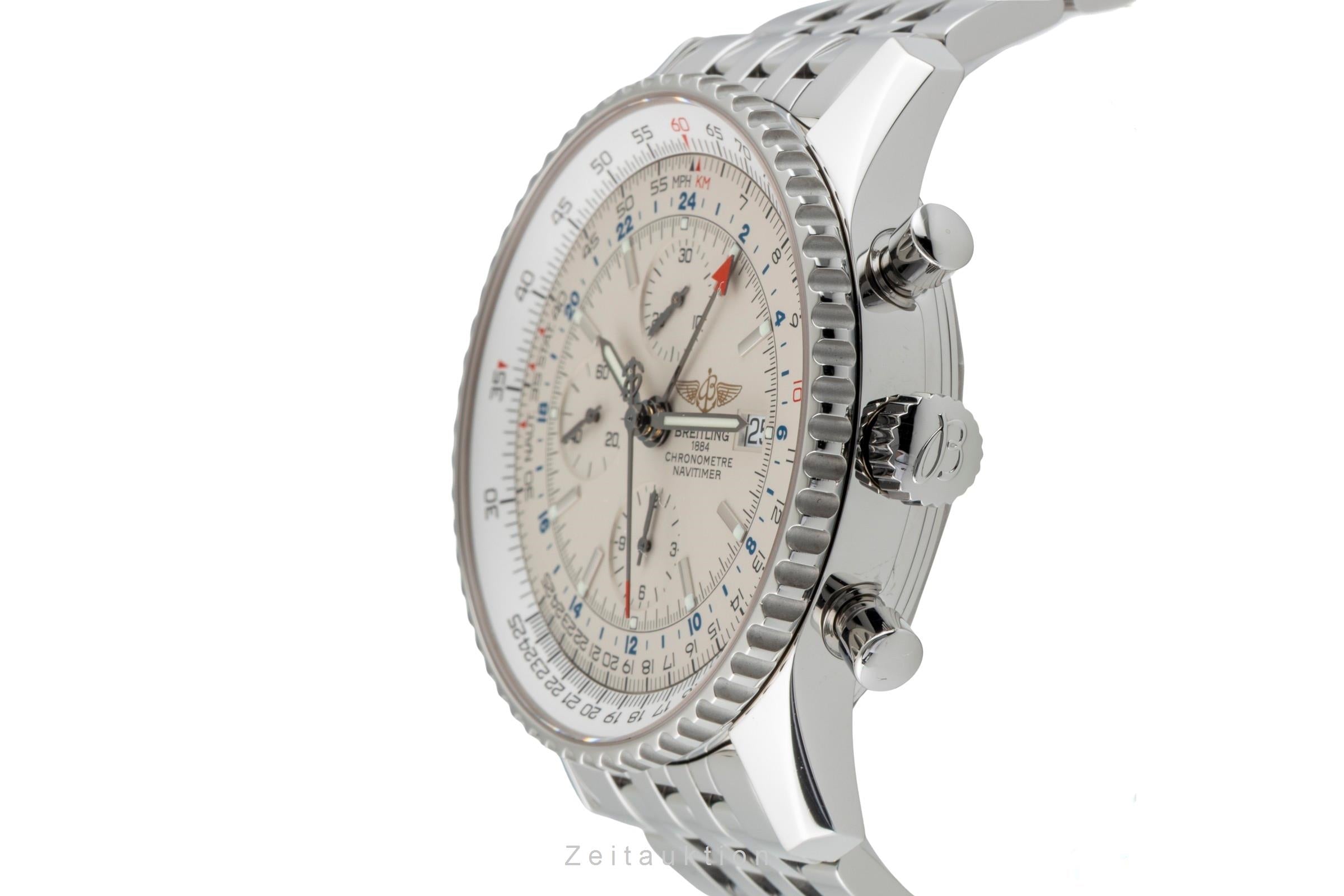 Breitling Navitimer World Chronograph Stahl Automatik Ref. A24322 Papiere 2019 [2601490]