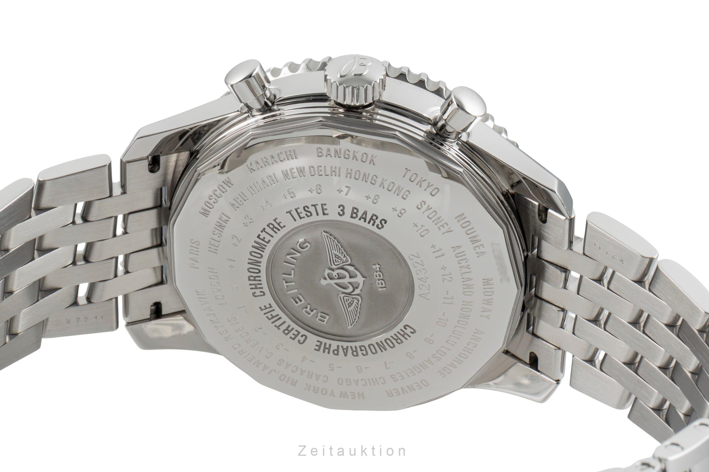 Breitling Navitimer World Chronograph Stahl Automatik Ref. A24322 Papiere 2019 [2601490]