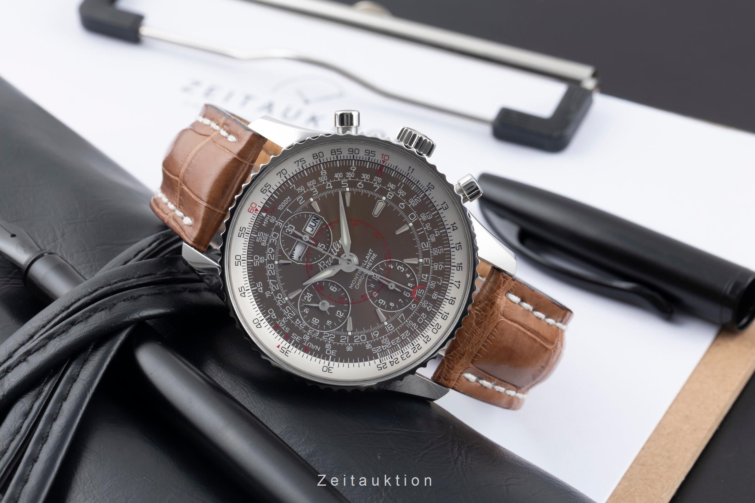 Breitling Montbrillant Datora  chronographe acier automatique montre pour hommes A21330  [2601491]