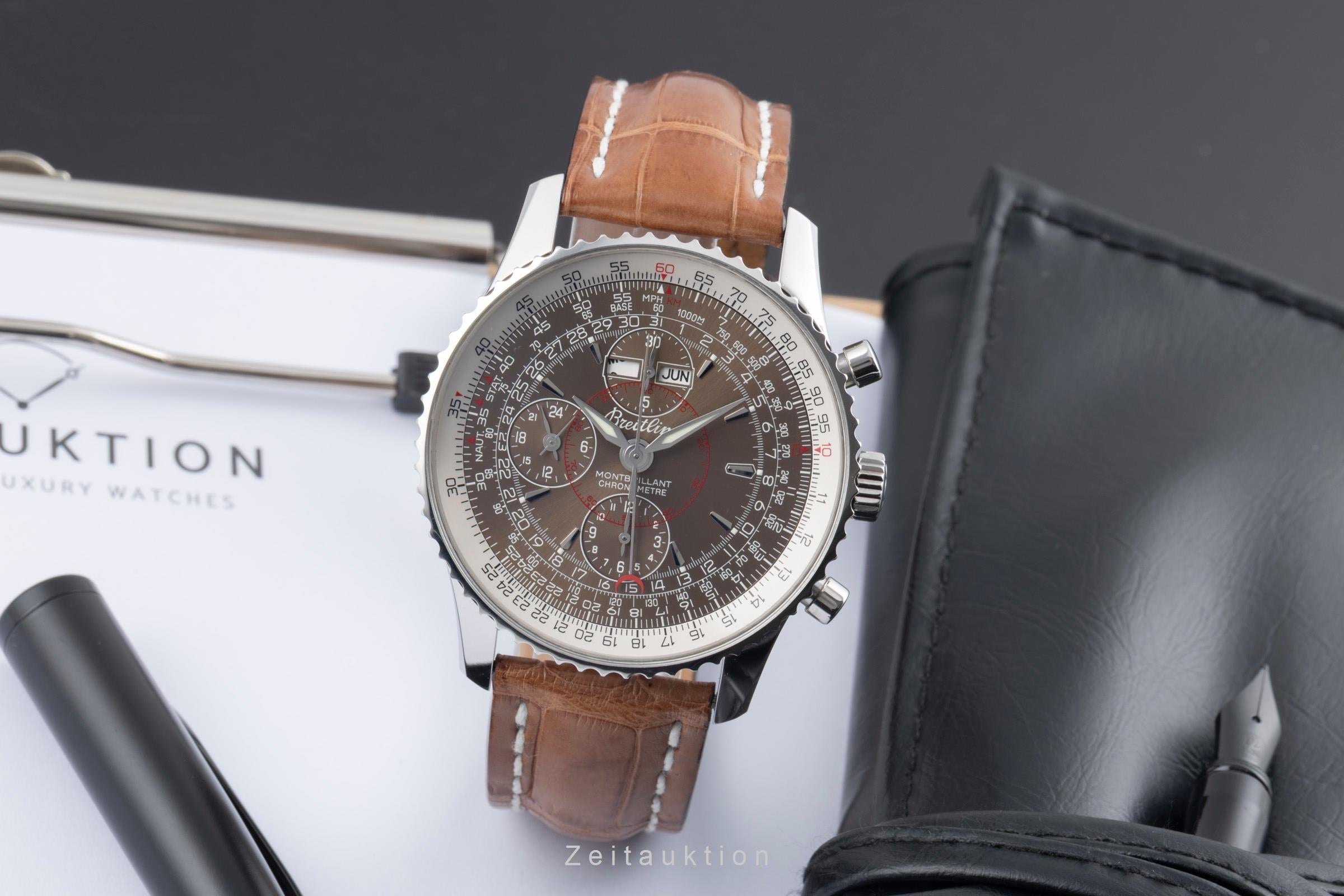 Breitling Montbrillant Datora  chronographe acier automatique montre pour hommes A21330  [2601491]