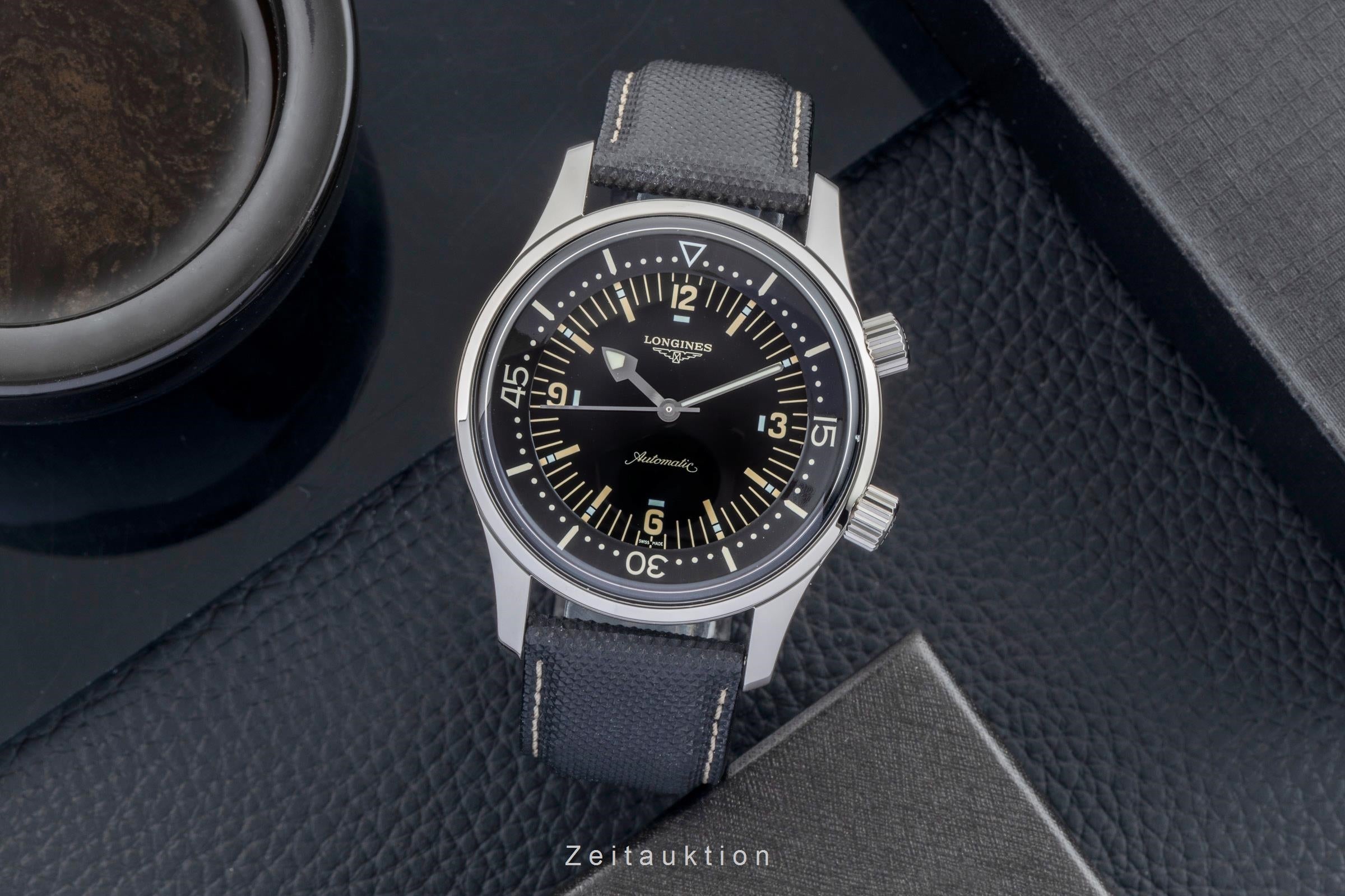 Longines Legend Diver Stahl Automatik Herrenuhr Ref. L3.674.4.56.3 B&P 2010 [2601493]