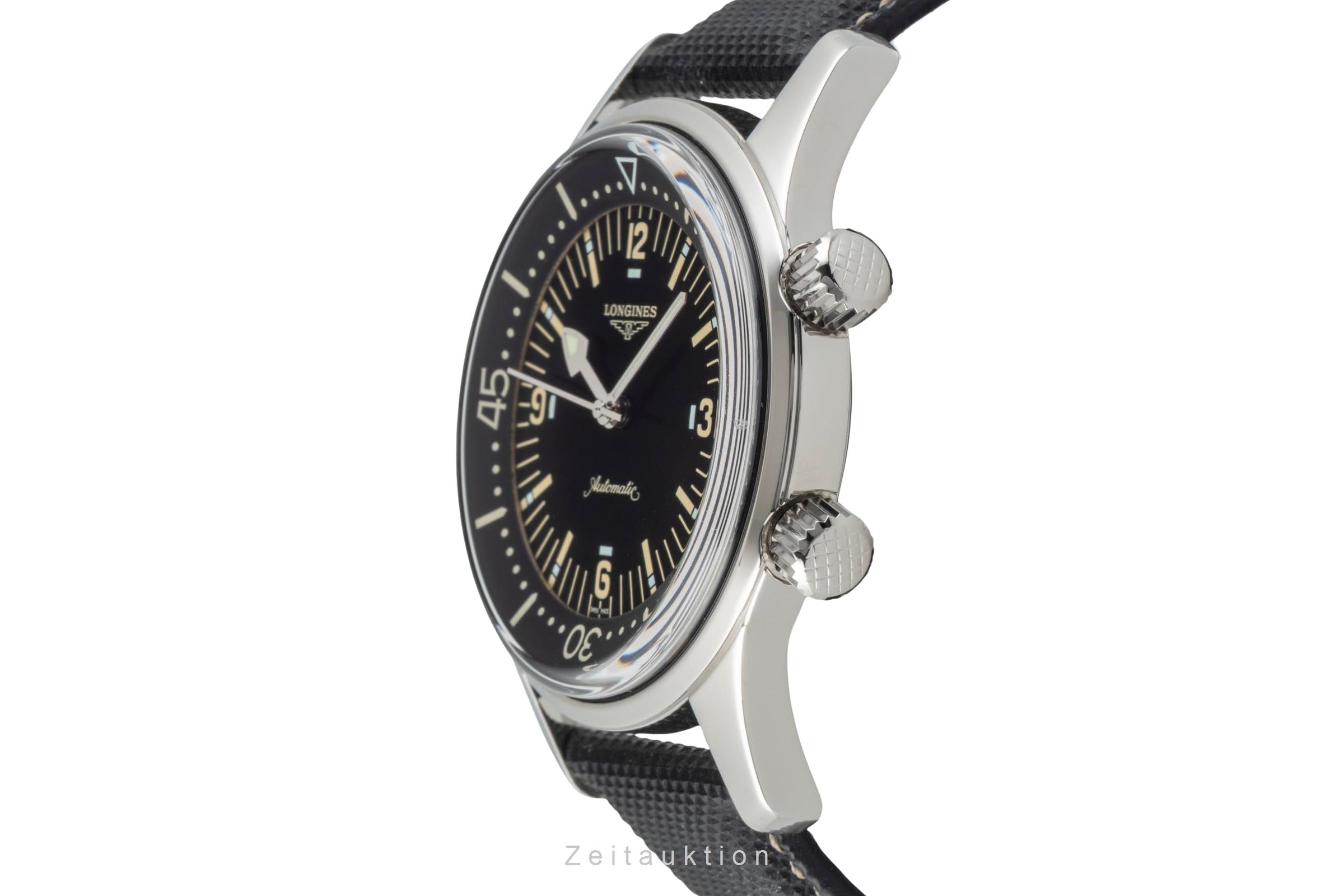 Longines Legend Diver Stahl Automatik Herrenuhr Ref. L3.674.4.56.3 B&P 2010 [2601493]