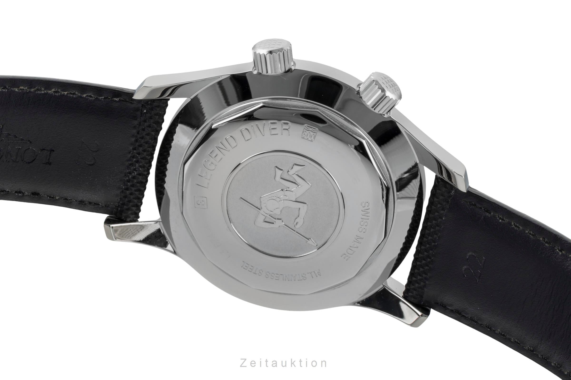 Longines Legend Diver Stahl Automatik Herrenuhr Ref. L3.674.4.56.3 B&P 2010 [2601493]
