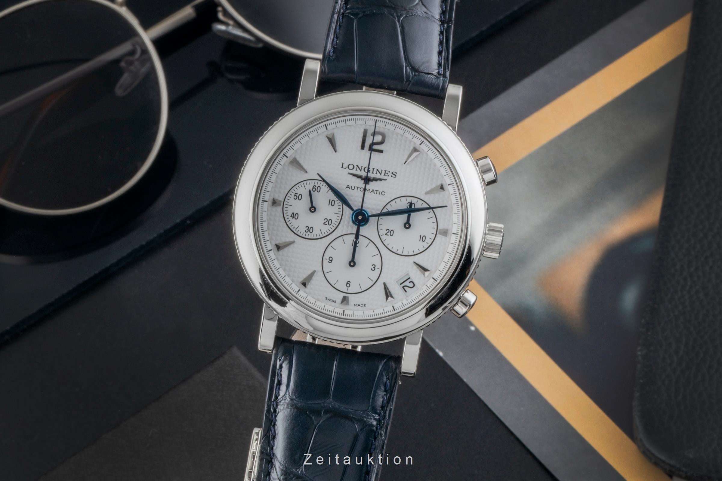 Longines Clous de Paris chronograph steel automatic men's watch L2.704.4  [2601494]