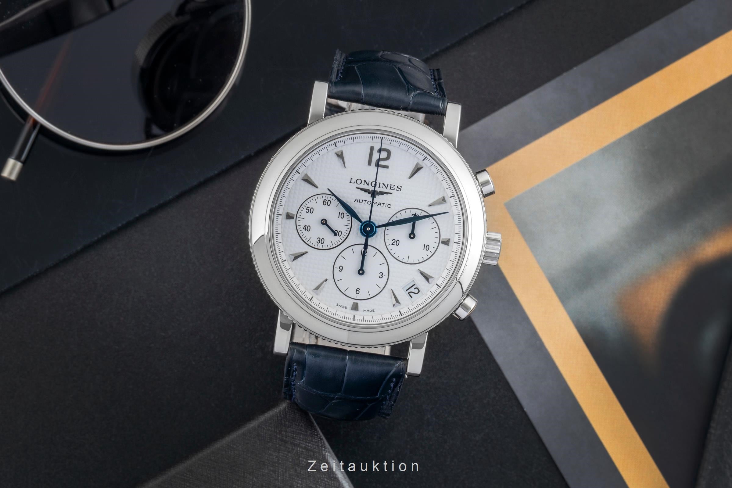 Longines Clous de Paris chronographe acier automatique montre pour hommes L2.704.4  [2601494]