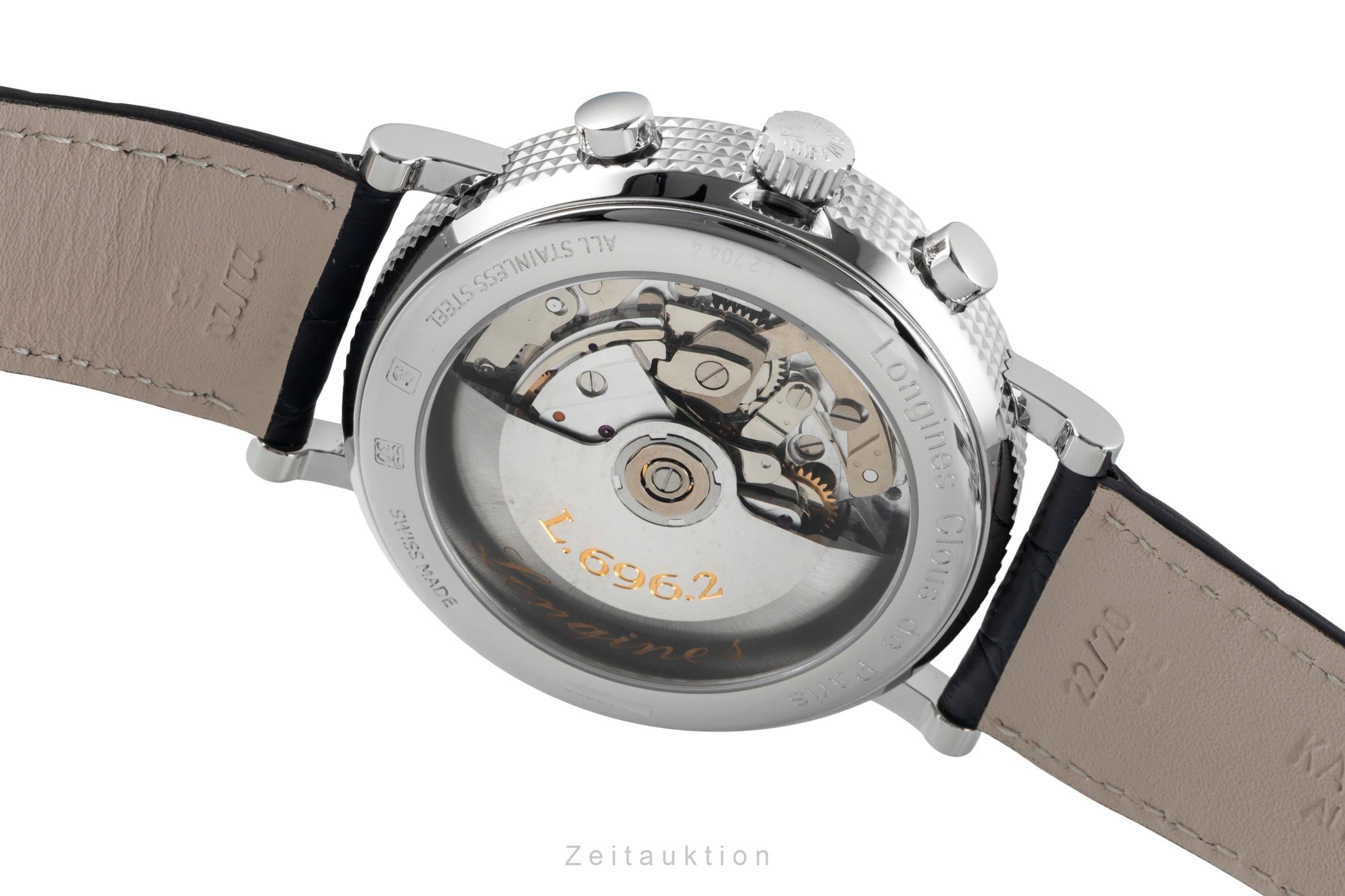 Longines Clous de Paris chronographe acier automatique montre pour hommes L2.704.4  [2601494]