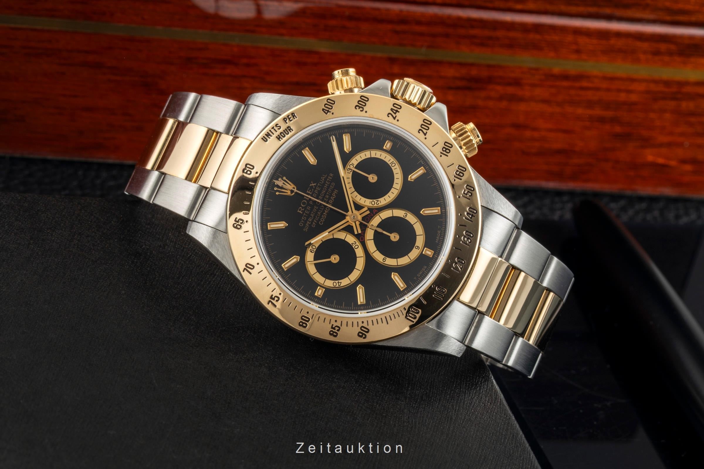 Rolex Daytona Zenith Chronograph Inverted 6 Stahl/Gold Automatik Ref. 16523 Box  [2601495]