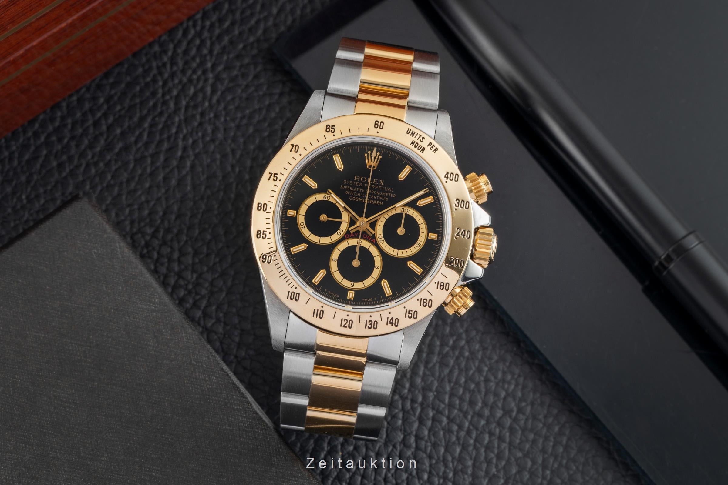 Rolex Daytona Zenith Chronograph Inverted 6 Stahl/Gold Automatik Ref. 16523 Box  [2601495]