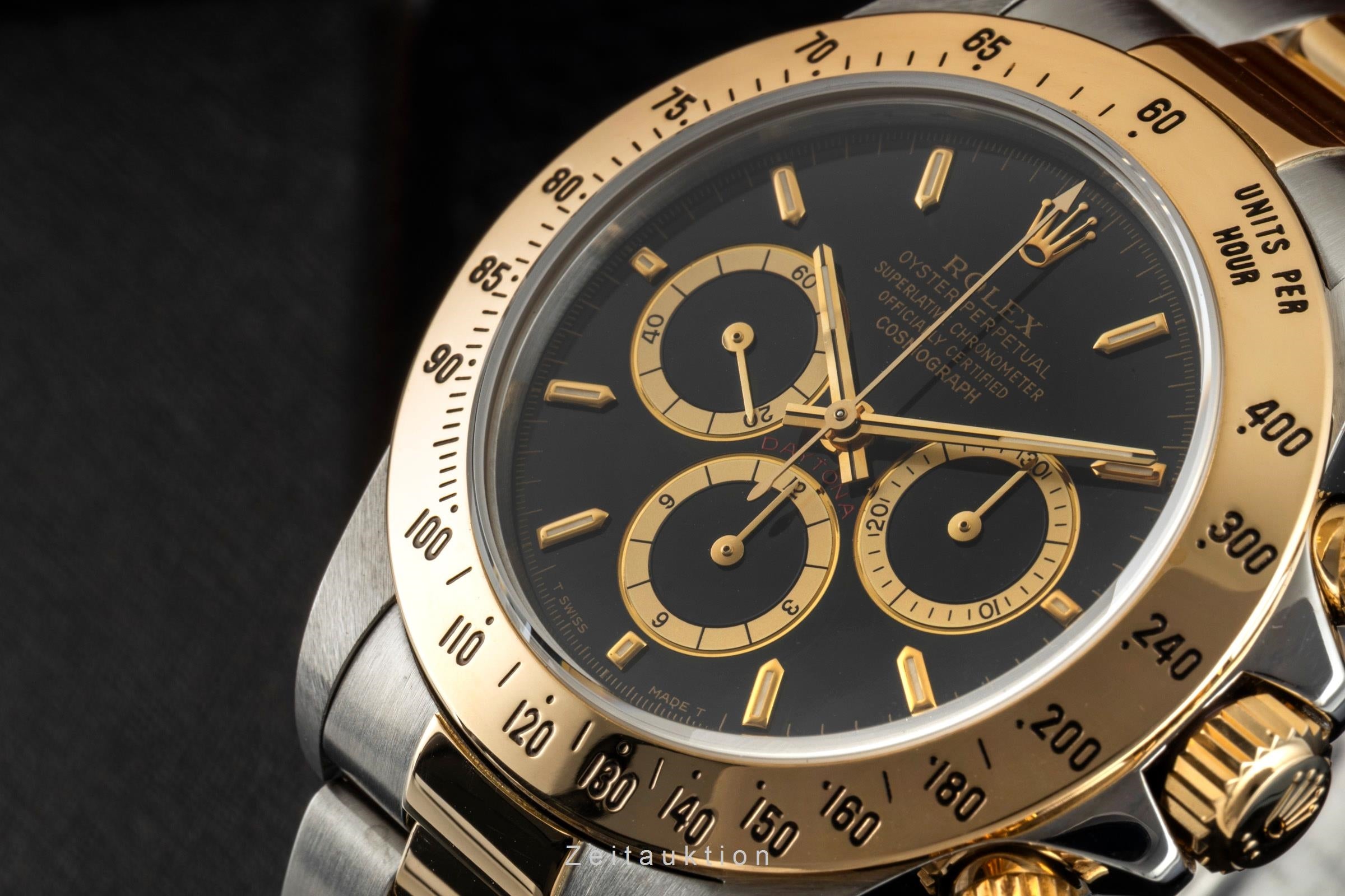 Rolex Daytona Zenith Chronograph Inverted 6 Stahl/Gold Automatik Ref. 16523 Box  [2601495]