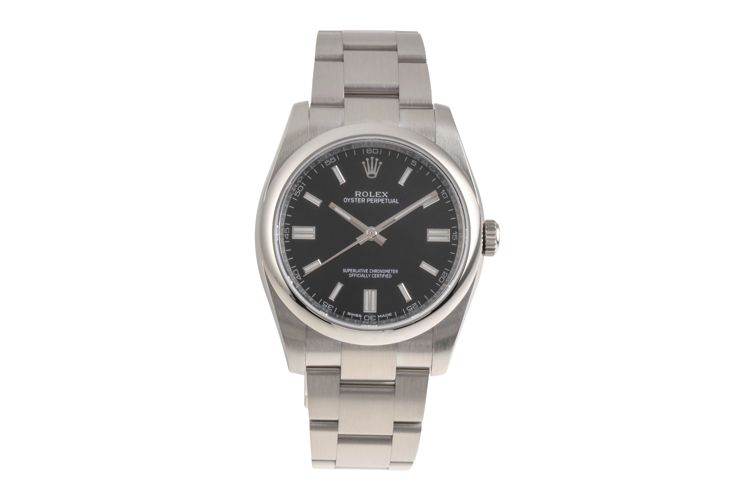 Rolex Oyster Perpetual 36 Black Dial Edelstahl Automatik Herrenuhr Ref. 116000  [2601504]