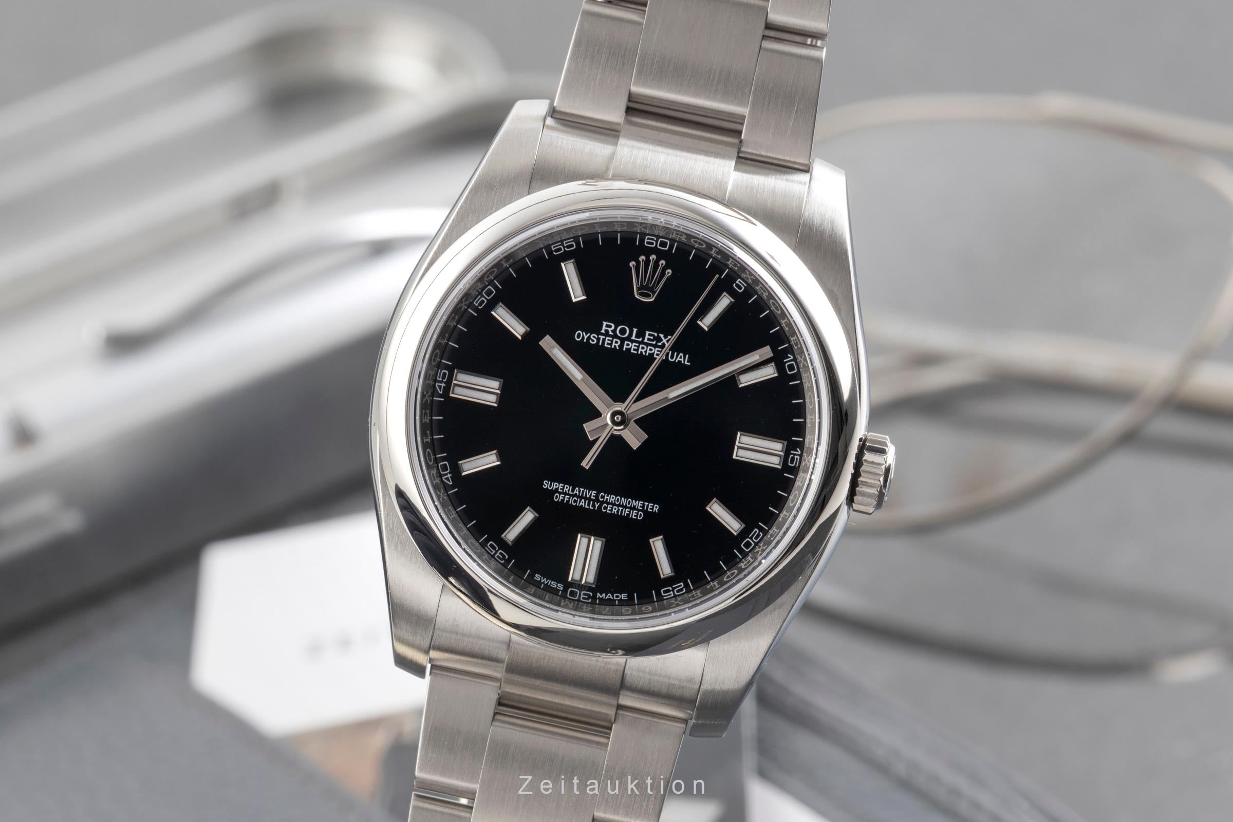 Rolex Oyster Perpetual 36 Black Dial Edelstahl Automatik Herrenuhr Ref. 116000  [2601504]