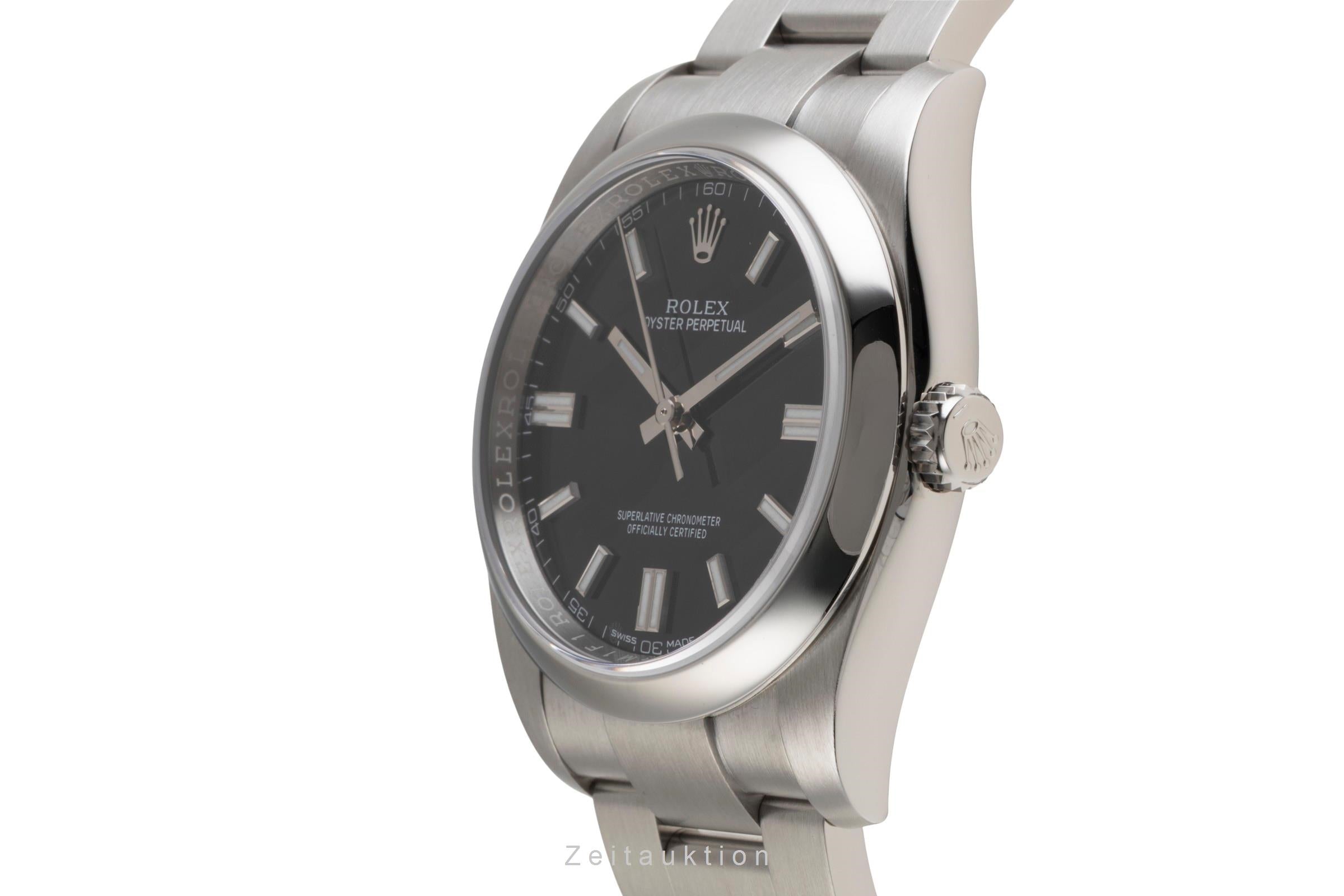 Rolex Oyster Perpetual 36 Black Dial Edelstahl Automatik Herrenuhr Ref. 116000  [2601504]