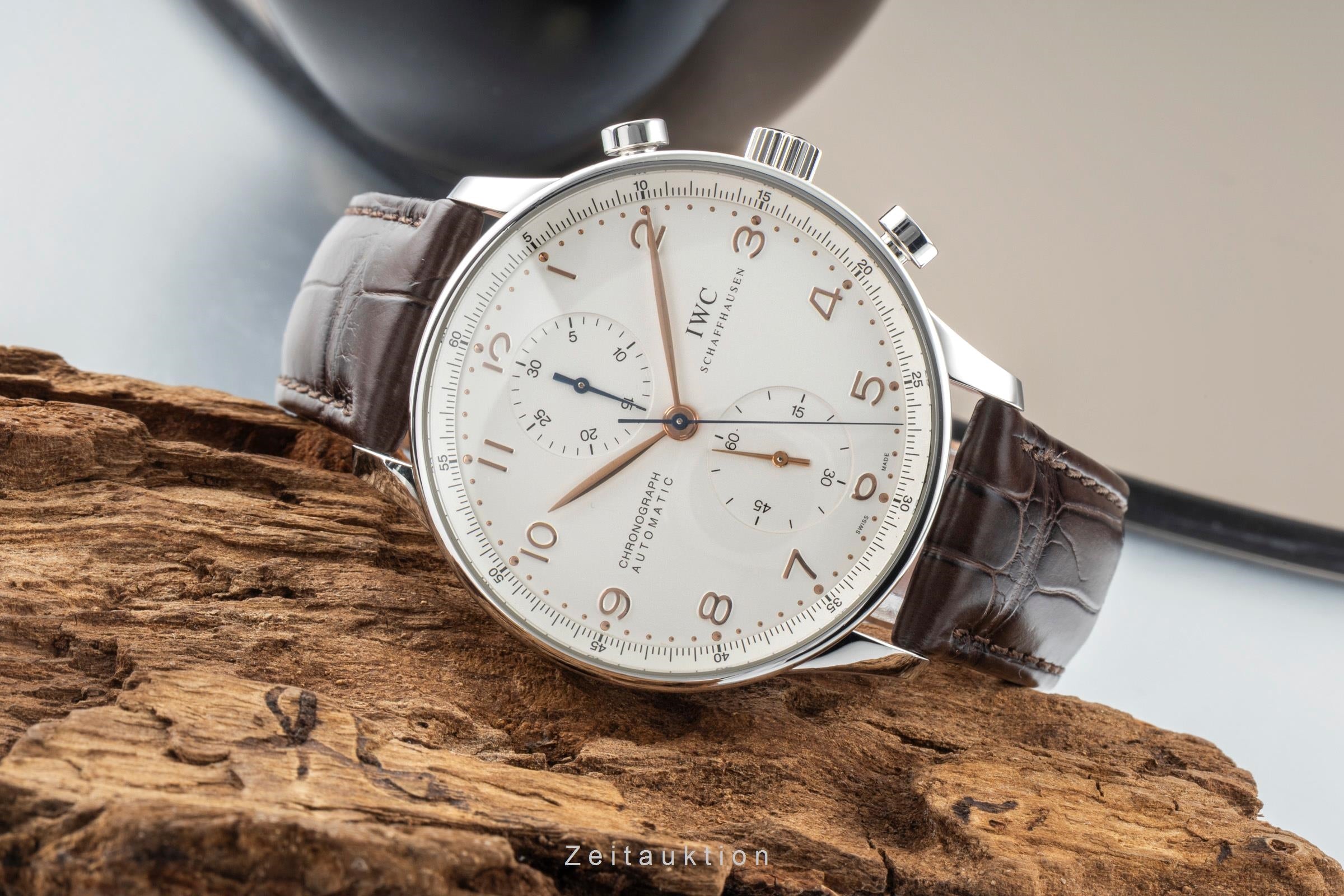 IWC Portugieser chronographe acier automatique montre pour hommes IW371401  [2601506]