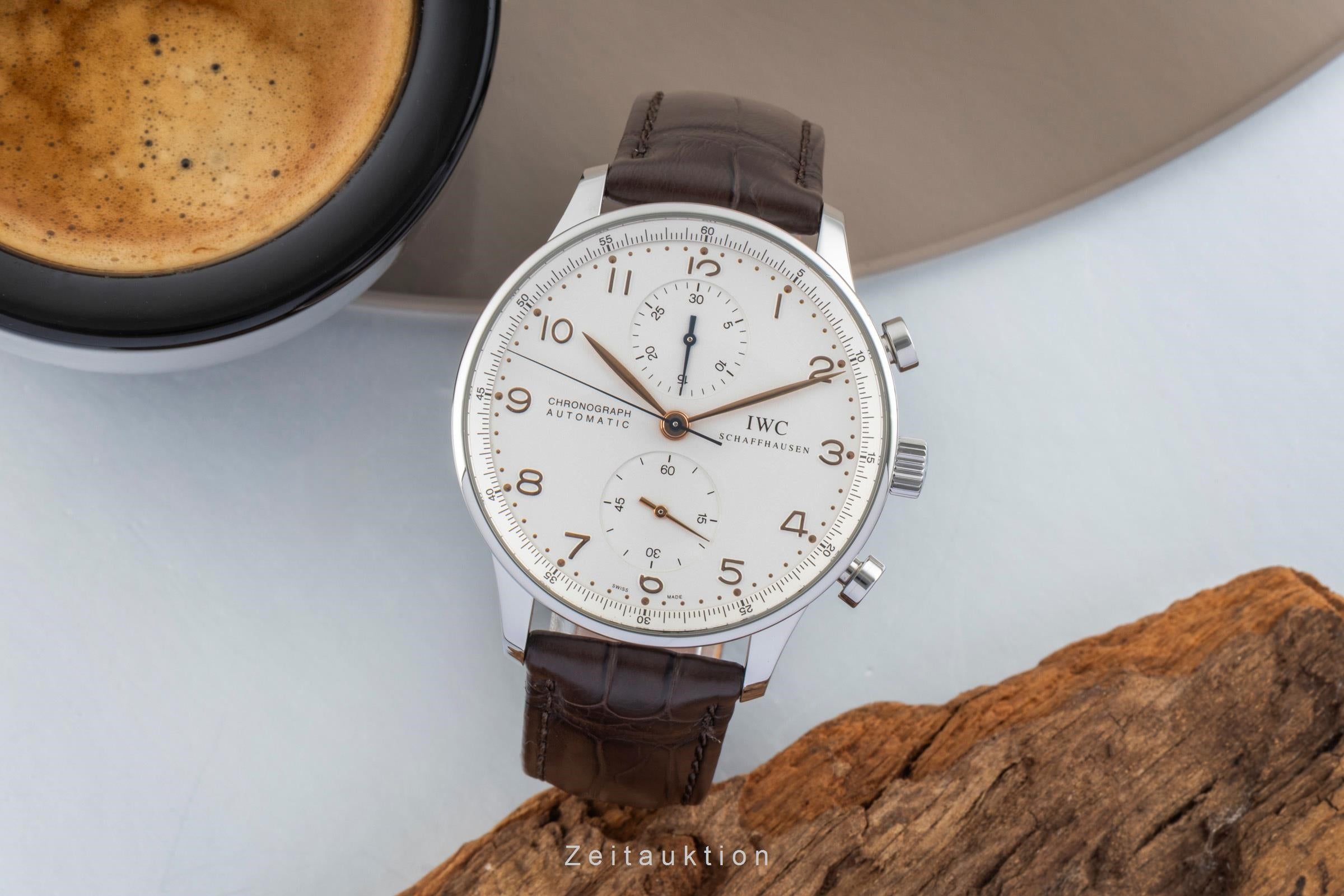 IWC Portugieser chronographe acier automatique montre pour hommes IW371401  [2601506]