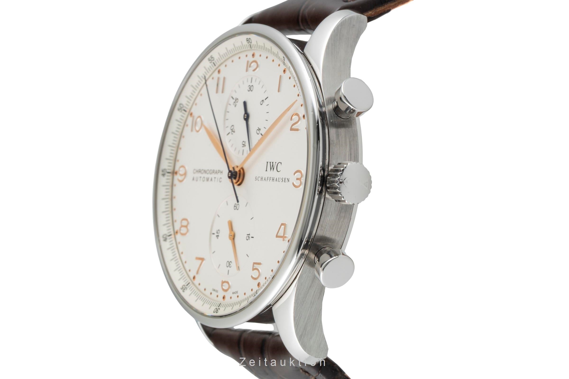 IWC Portugieser chronographe acier automatique montre pour hommes IW371401  [2601506]
