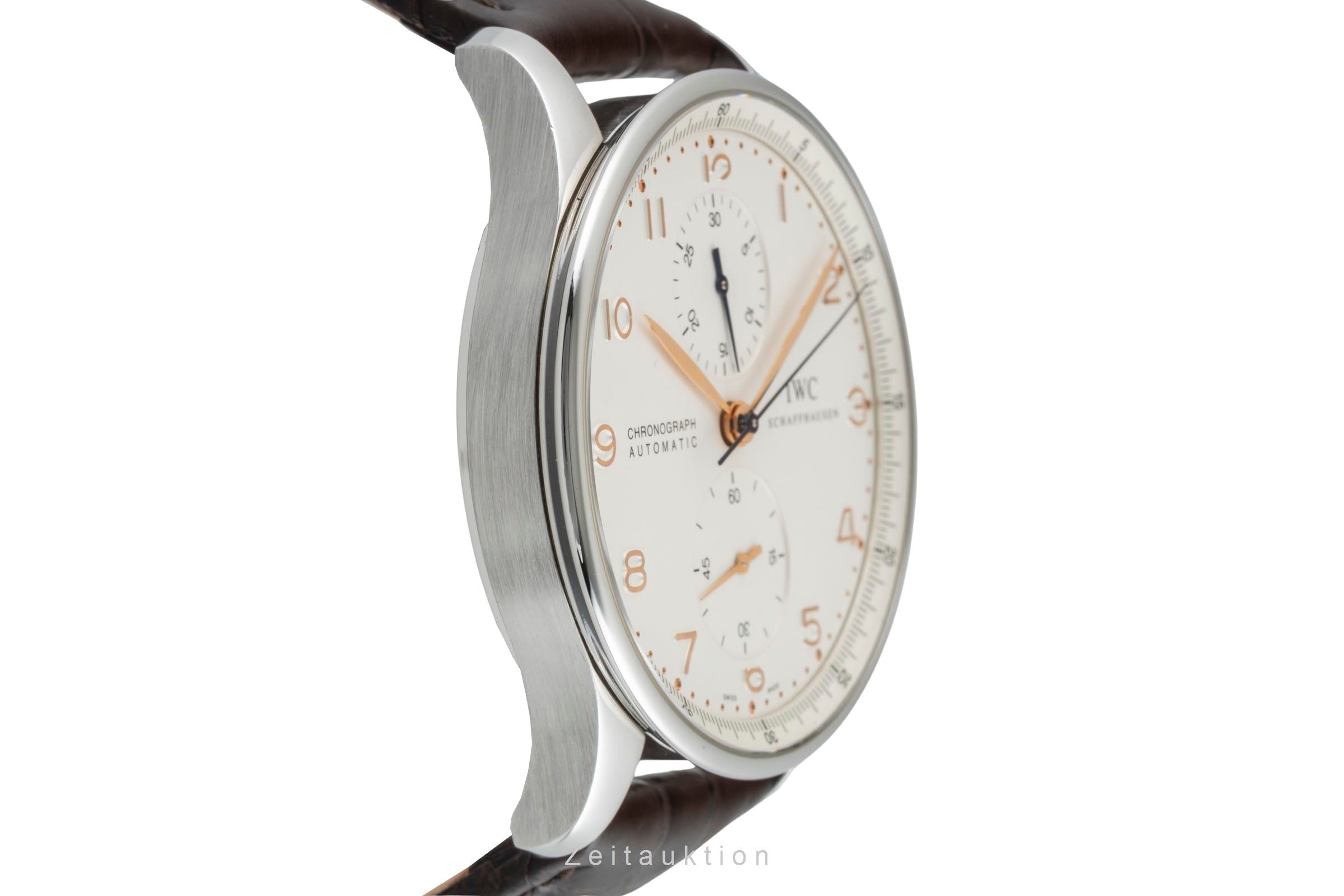 IWC Portugieser chronographe acier automatique montre pour hommes IW371401  [2601506]
