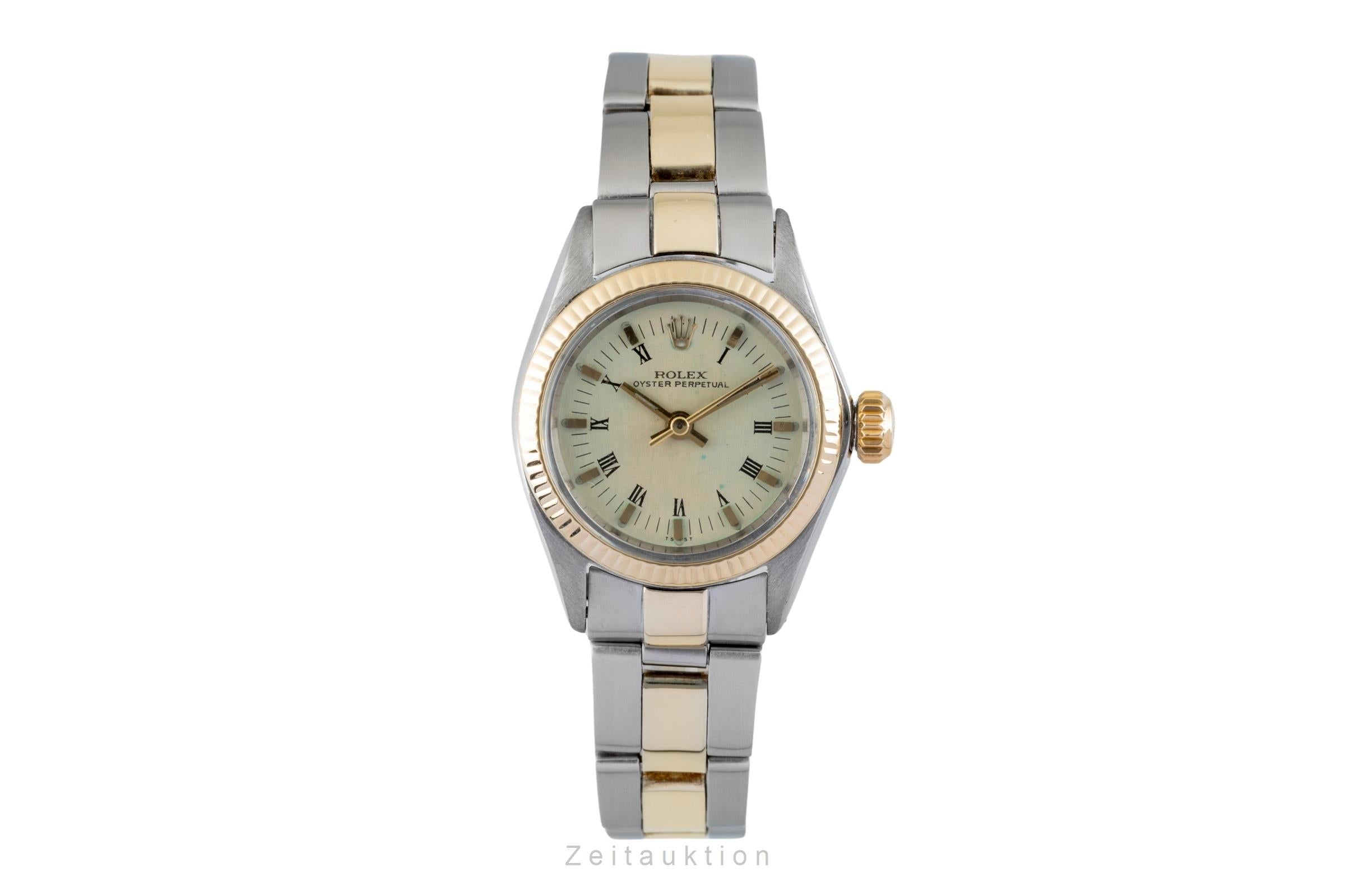 Rolex Oyster Perpetual acier / or  automatique montre pour femmes 6619 Vintage  [2601509]