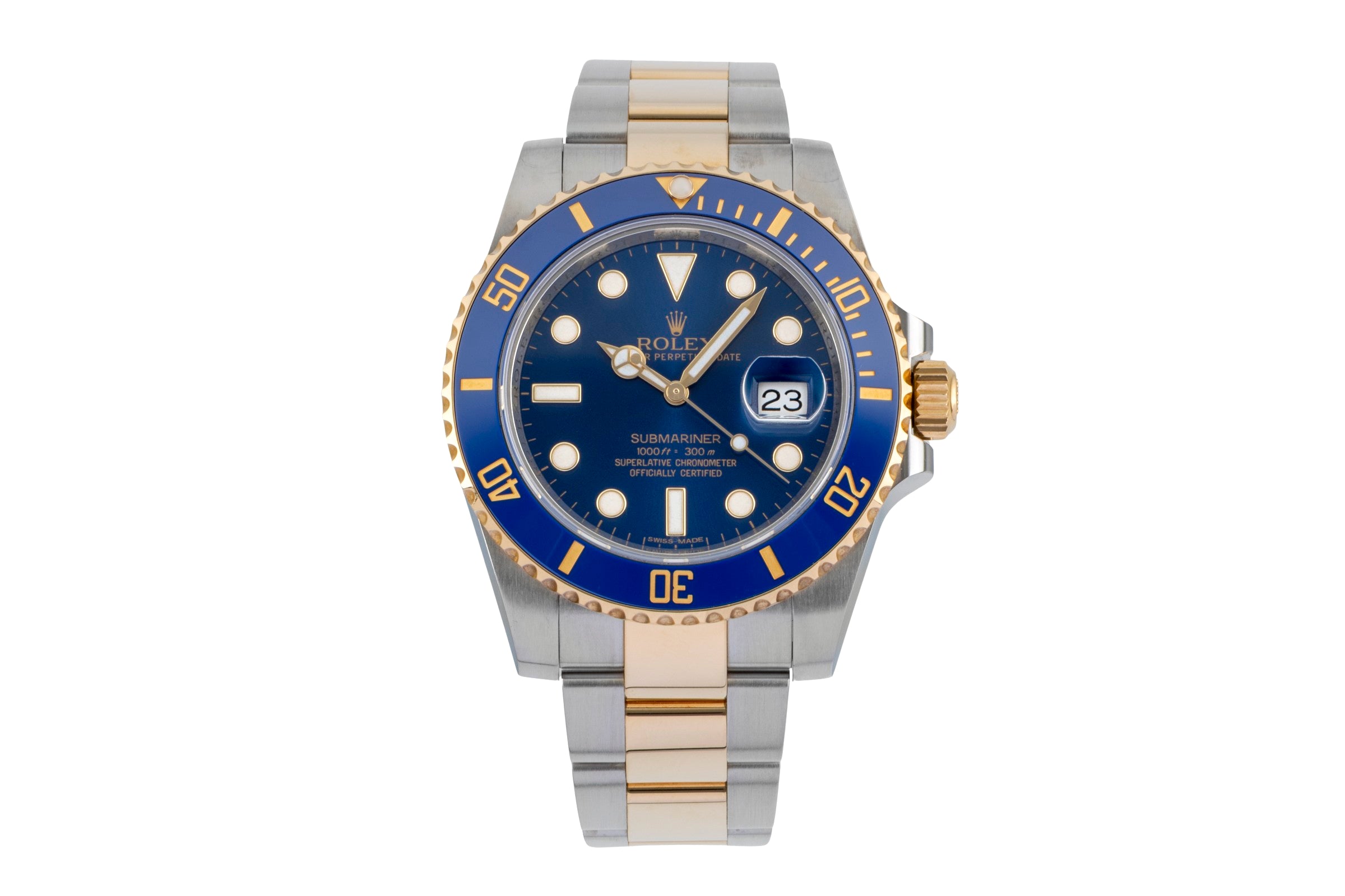 Rolex Submariner Date Stahl / Gold Bluesy Ref. 116613LB Box & Papiere 2015 [2601511]