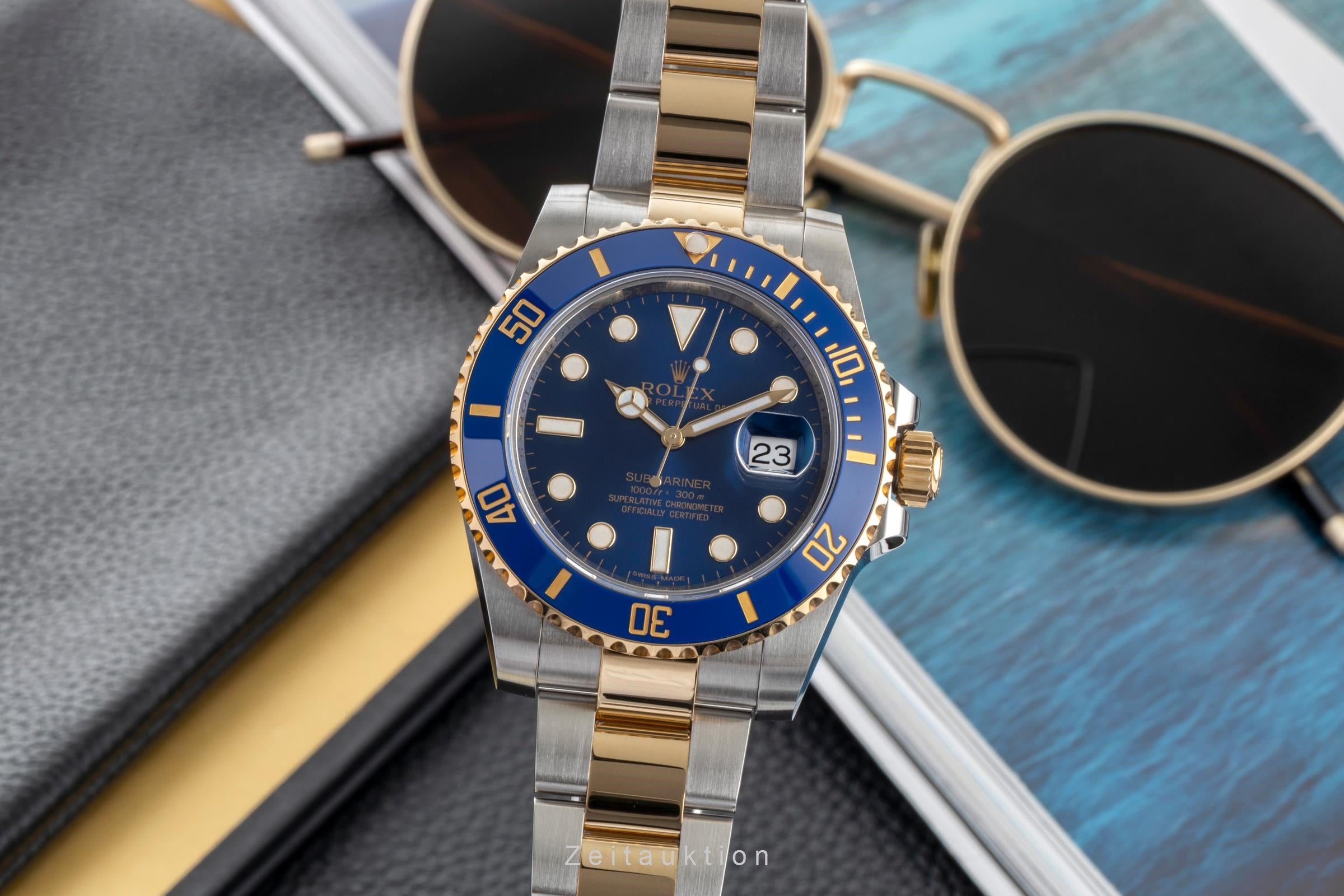 Rolex Submariner Date Stahl / Gold Bluesy Ref. 116613LB Box & Papiere 2015 [2601511]