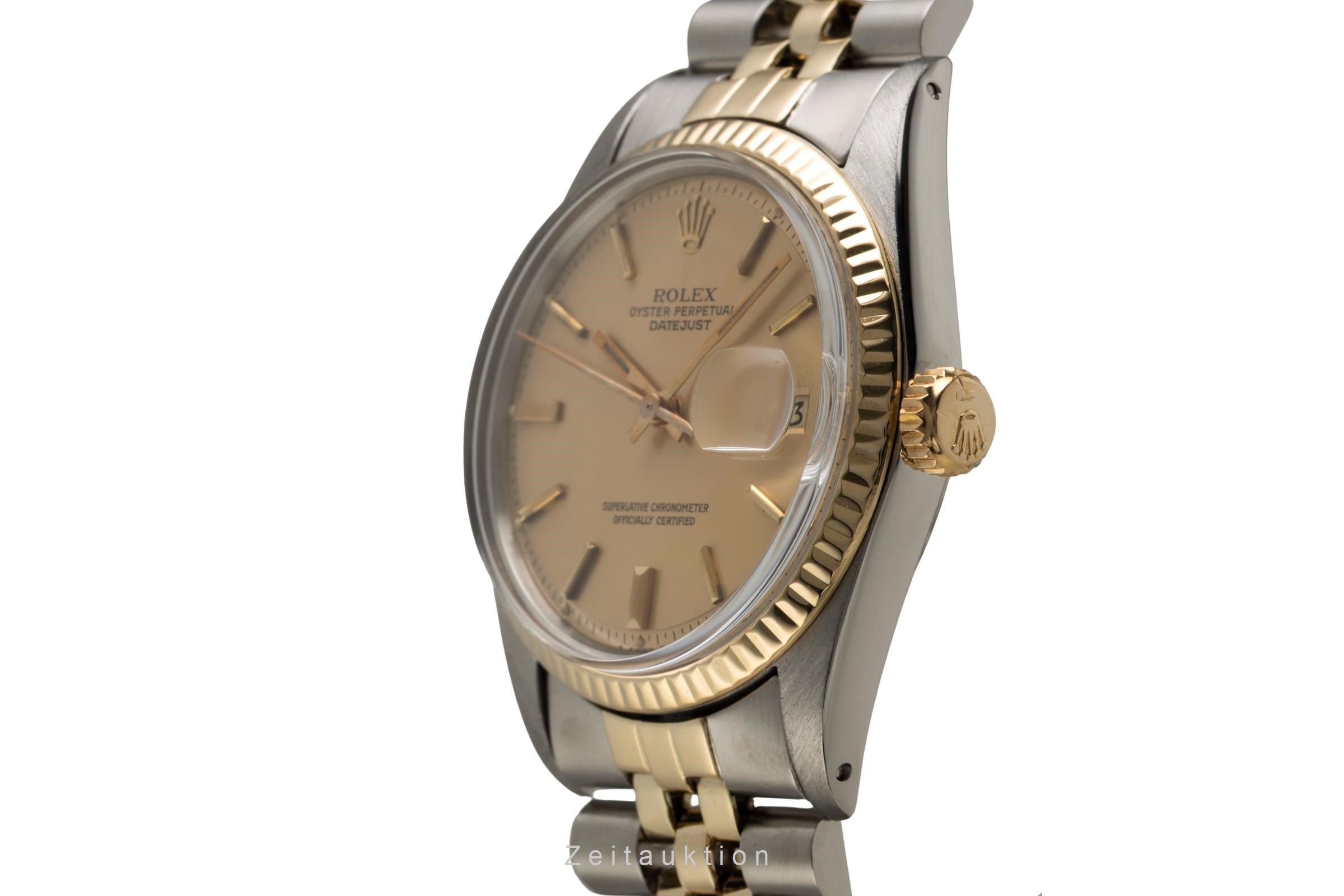 Rolex Datejust acier / or  automatique montre pour hommes 1601 Vintage  [2601521]