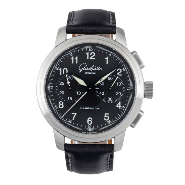 Glashütte Senator Navigator Chronograph Stahl Automatik Ref. 1-39-34-17-17-04  [2601526]