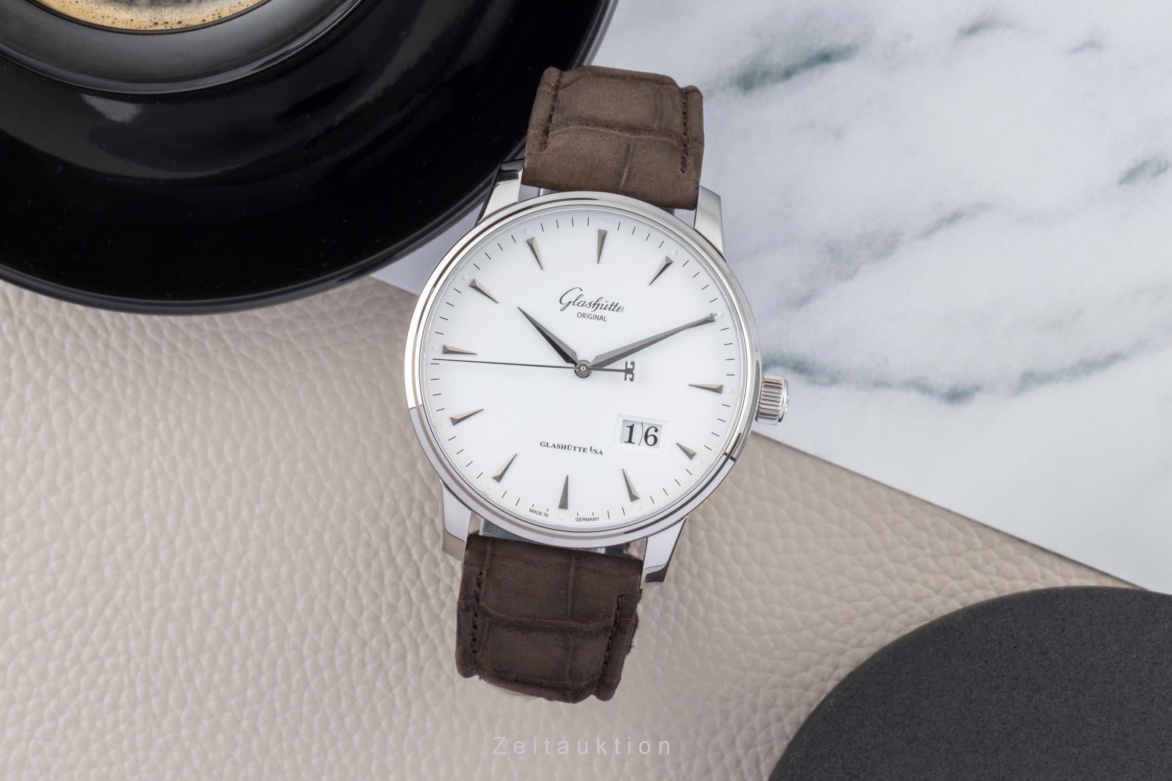 Glashütte Senator acero automático reloj para caballeros 1-36-03-05-02-51  [2601527]