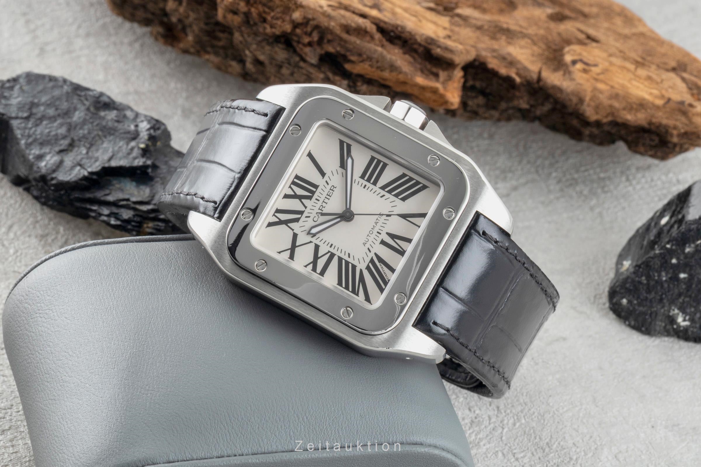 Cartier Santos 100 XL Stahl  Automatik Herrenuhr Ref. 2656 Klassiker  [2601532]