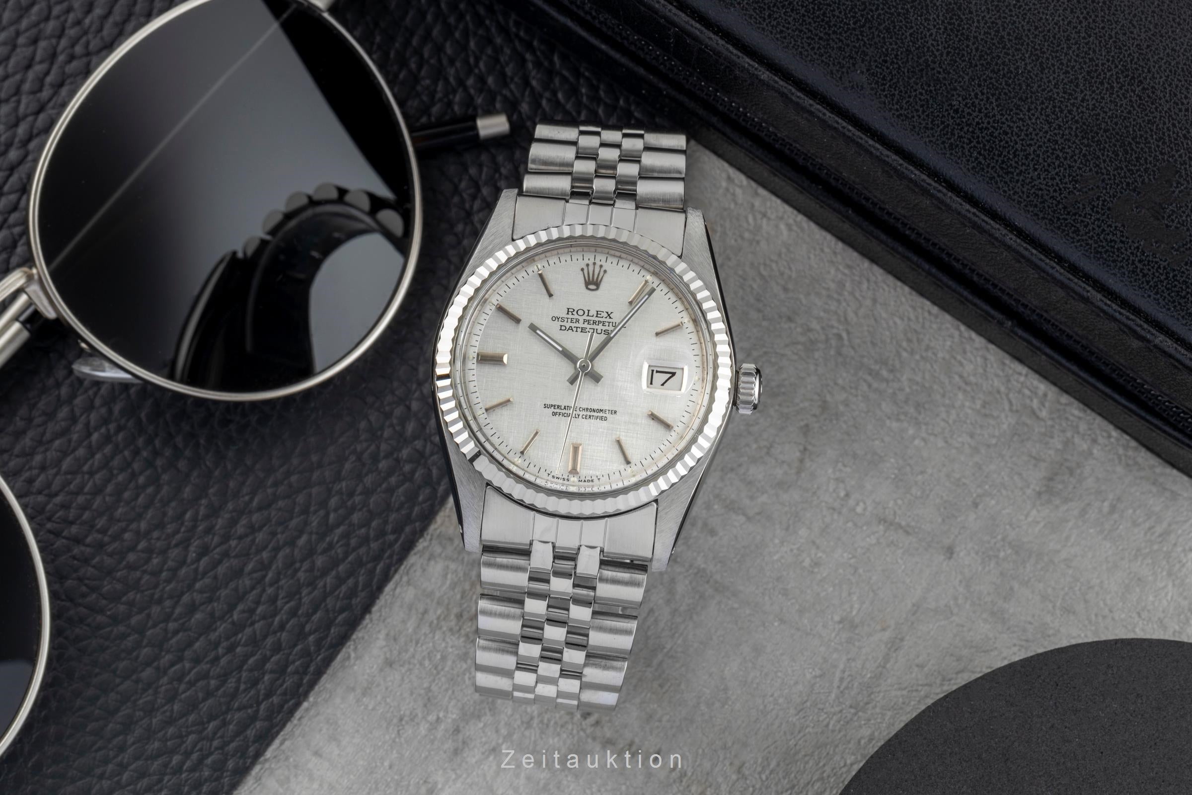 Rolex Datejust acero / oro blanco automático reloj para caballeros 1601 Vintage  [2601533]