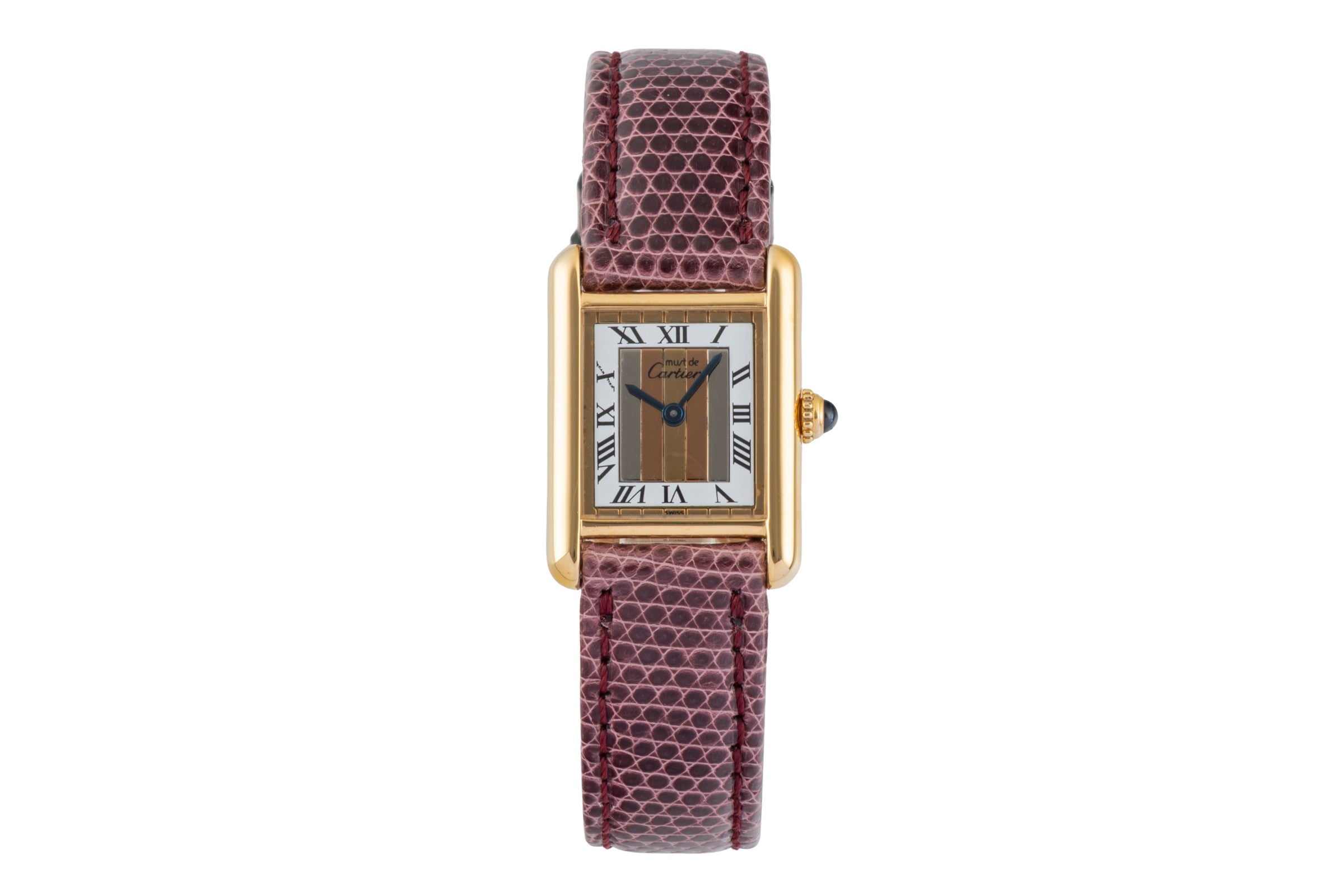 Cartier Tank plata banada en oro cuarzo reloj para damas  5057001  [2601538]