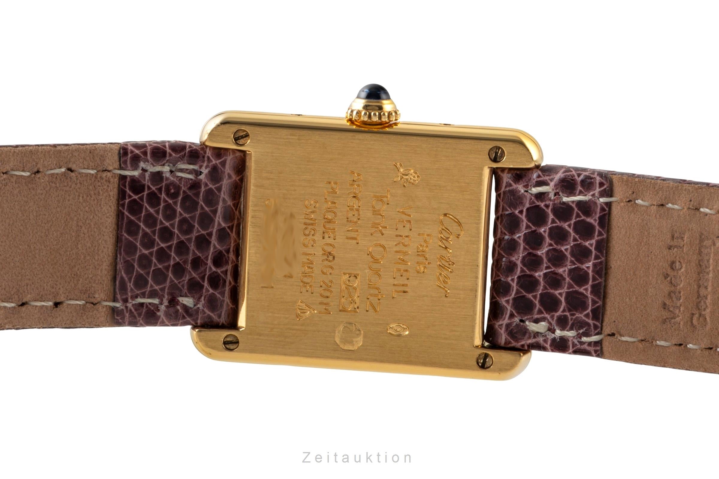 Cartier must Tank SM Vermeil "Trinity Dial" 925 Silber Damenuhr Ref. 5057001 [2601538]