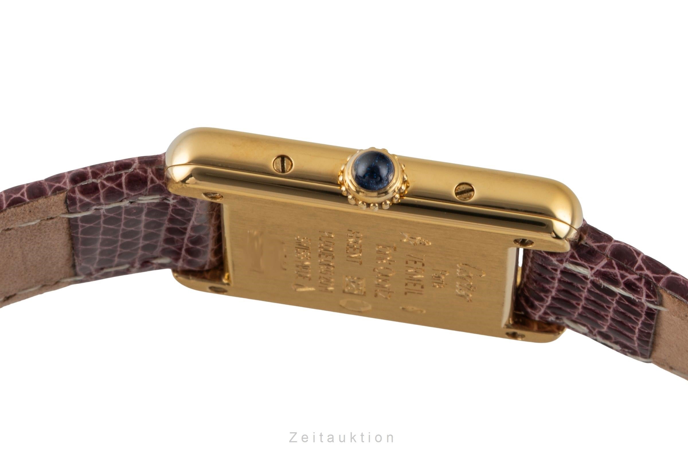 Cartier must Tank SM Vermeil "Trinity Dial" 925 Silber Damenuhr Ref. 5057001 [2601538]