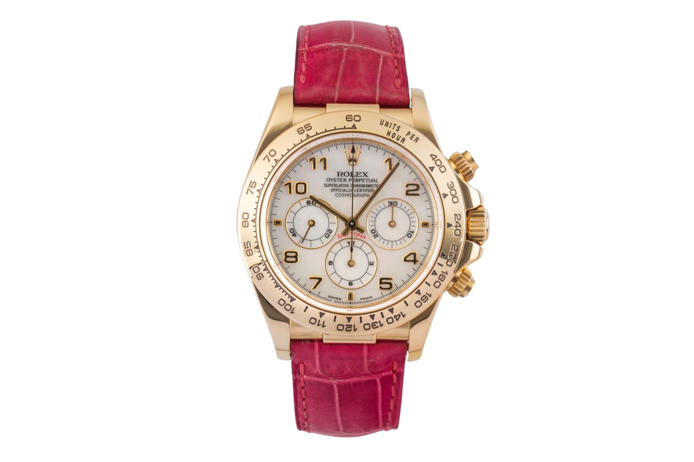 Rolex Daytona Chronograph 18k Gold MOP Dial Herrenuhr Ref. 16518 B&P 1999 LC100 [2601539]