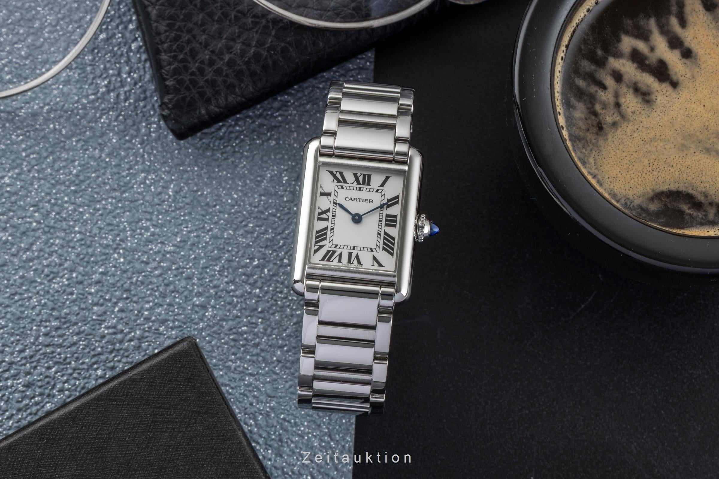 Cartier Tank acciaio quarzo orologio da donna WSTA0051  [2601543]