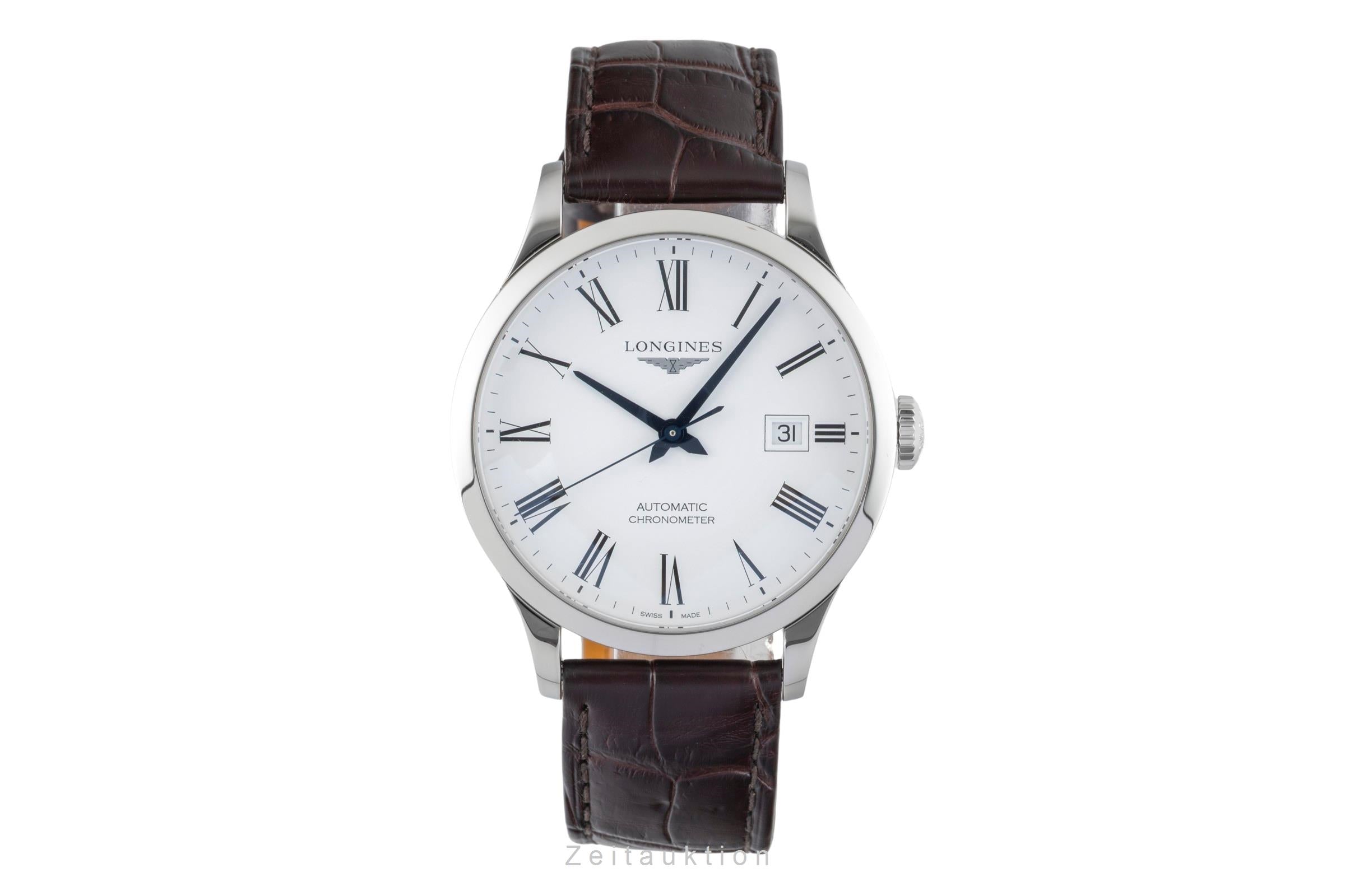 Longines Record acero automático reloj para caballeros L2.821.4.11.2 LP: 2400EUR  [2601544]
